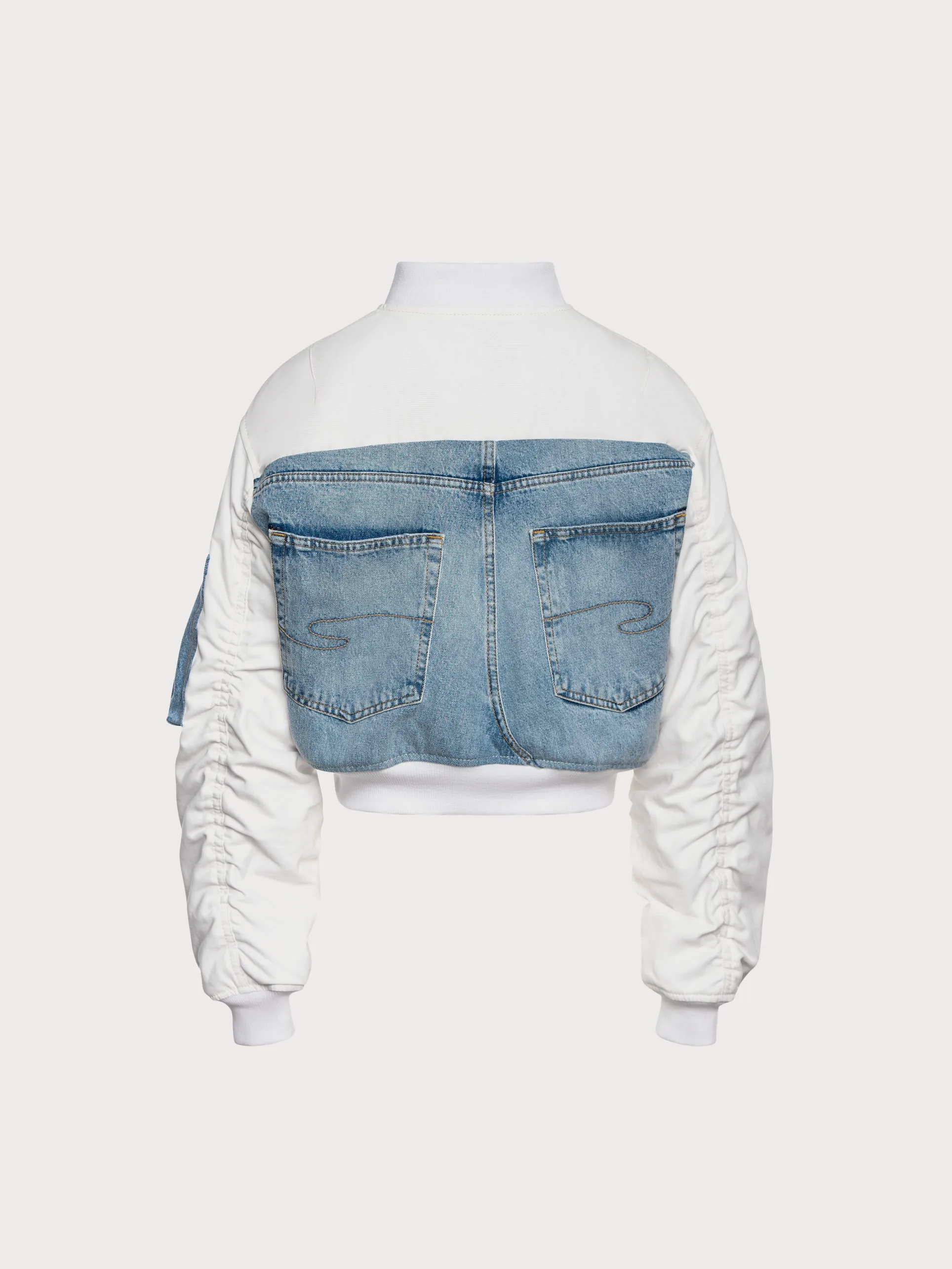 Reworked Bomber with Denim Back Detail sold by KSENIASCHNAIDER product image thumbnail 4
