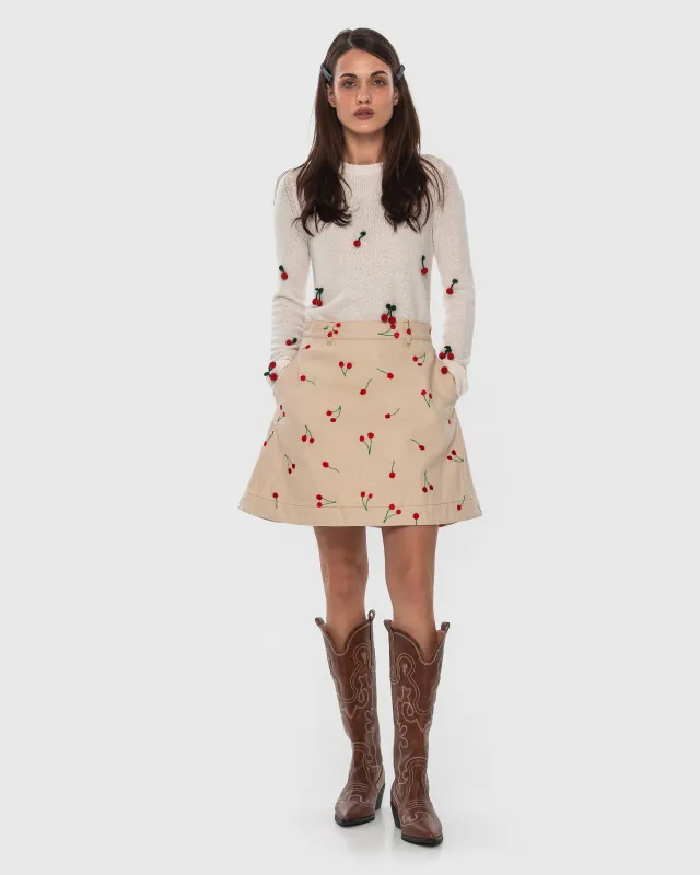 Knitted Cherry Longsleeve made by KSENIASCHNAIDER
