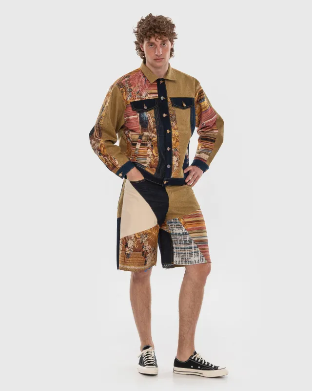 Tapestry Patchwork Denim Jacket made by KSENIASCHNAIDER
