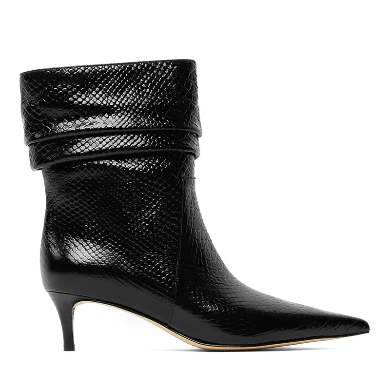 DAWN HEELED BOOTIE sold by Rubino Shoes