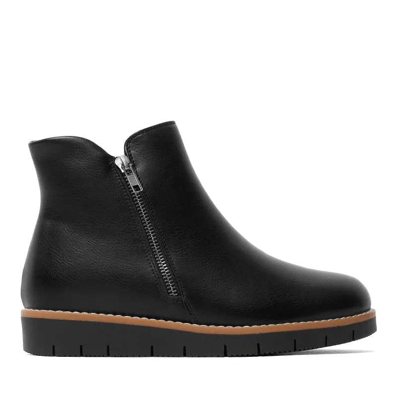 GRACIE WIDE WEDGE BOOTIE sold by Rubino Shoes