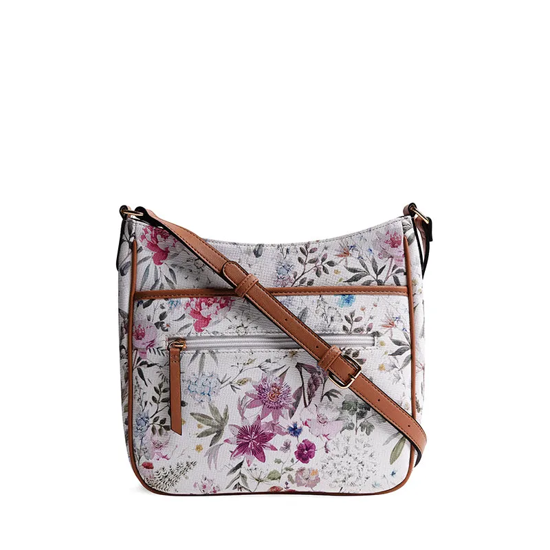 MULTI ZIP FLORAL CROSSBODY made by Kelly & Katie