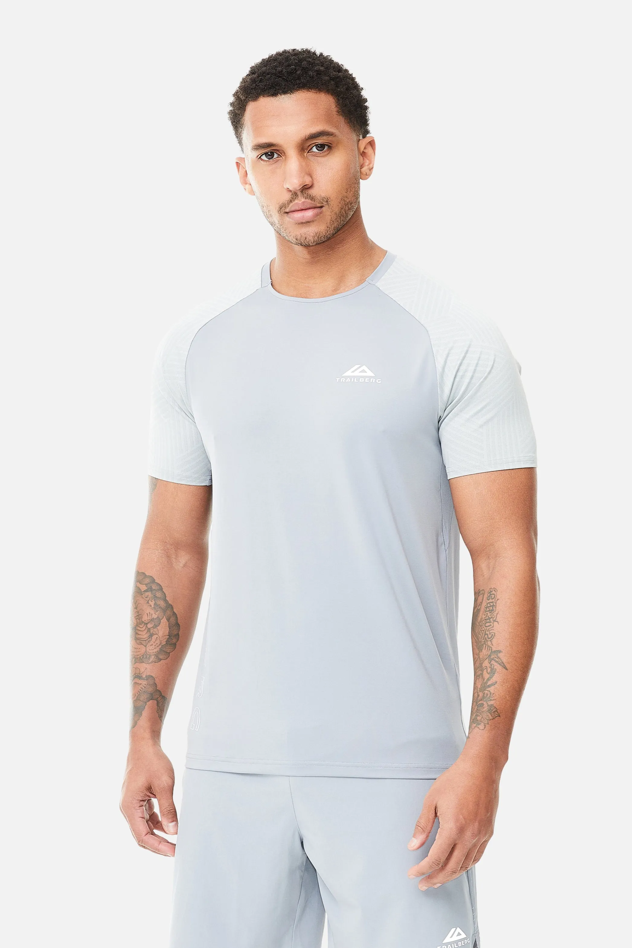 Axis Jacquard Tee - Frosted Fog sold by Trailberg