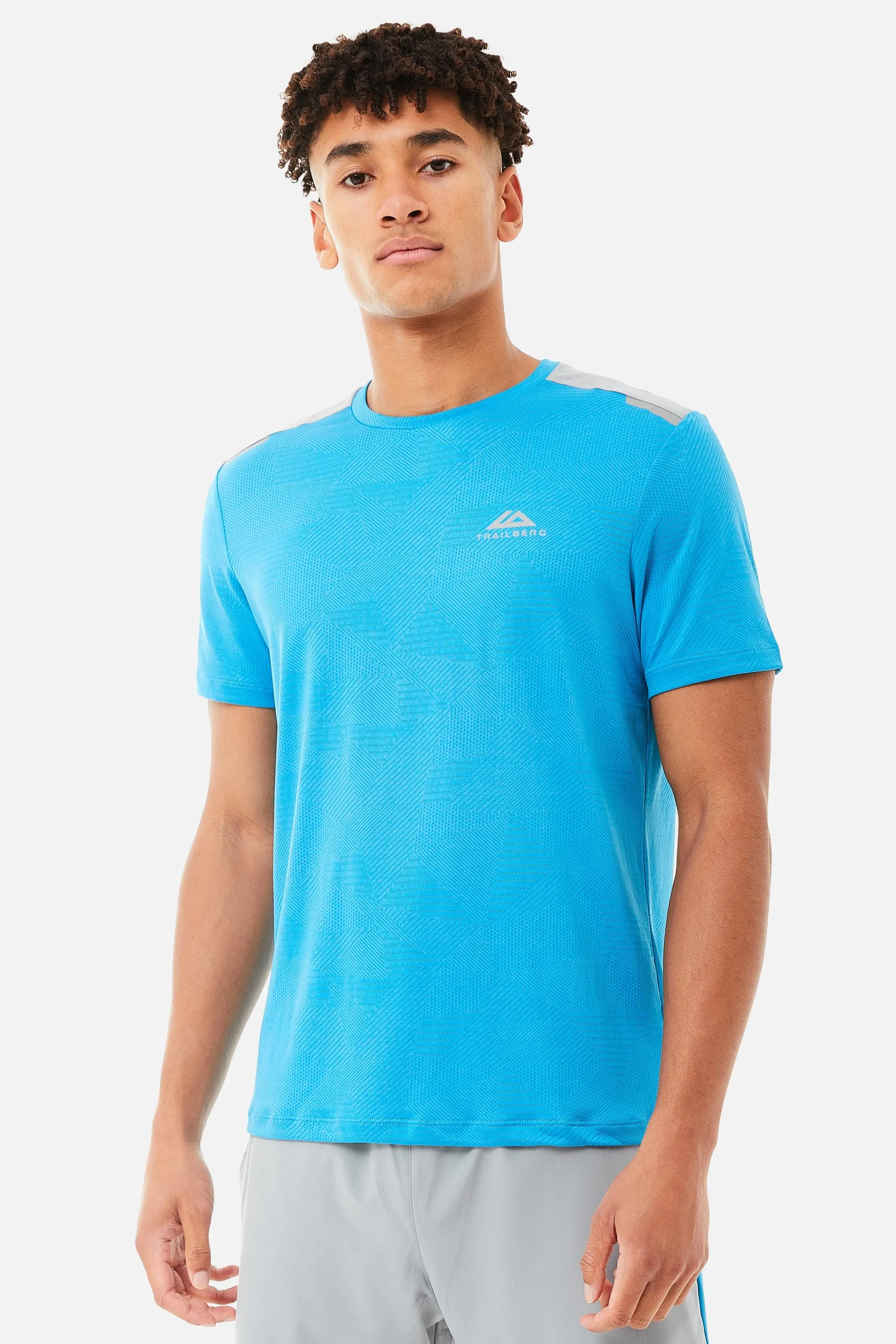 Dimension Tee - Atomic Blue/Grey sold by Trailberg