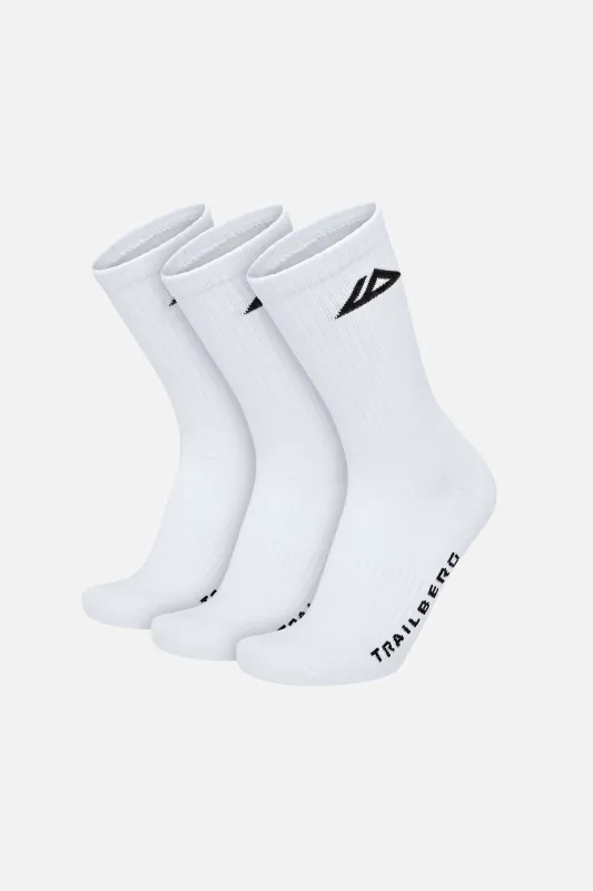 Underpin 3 Pack Sock - White made by Trailberg