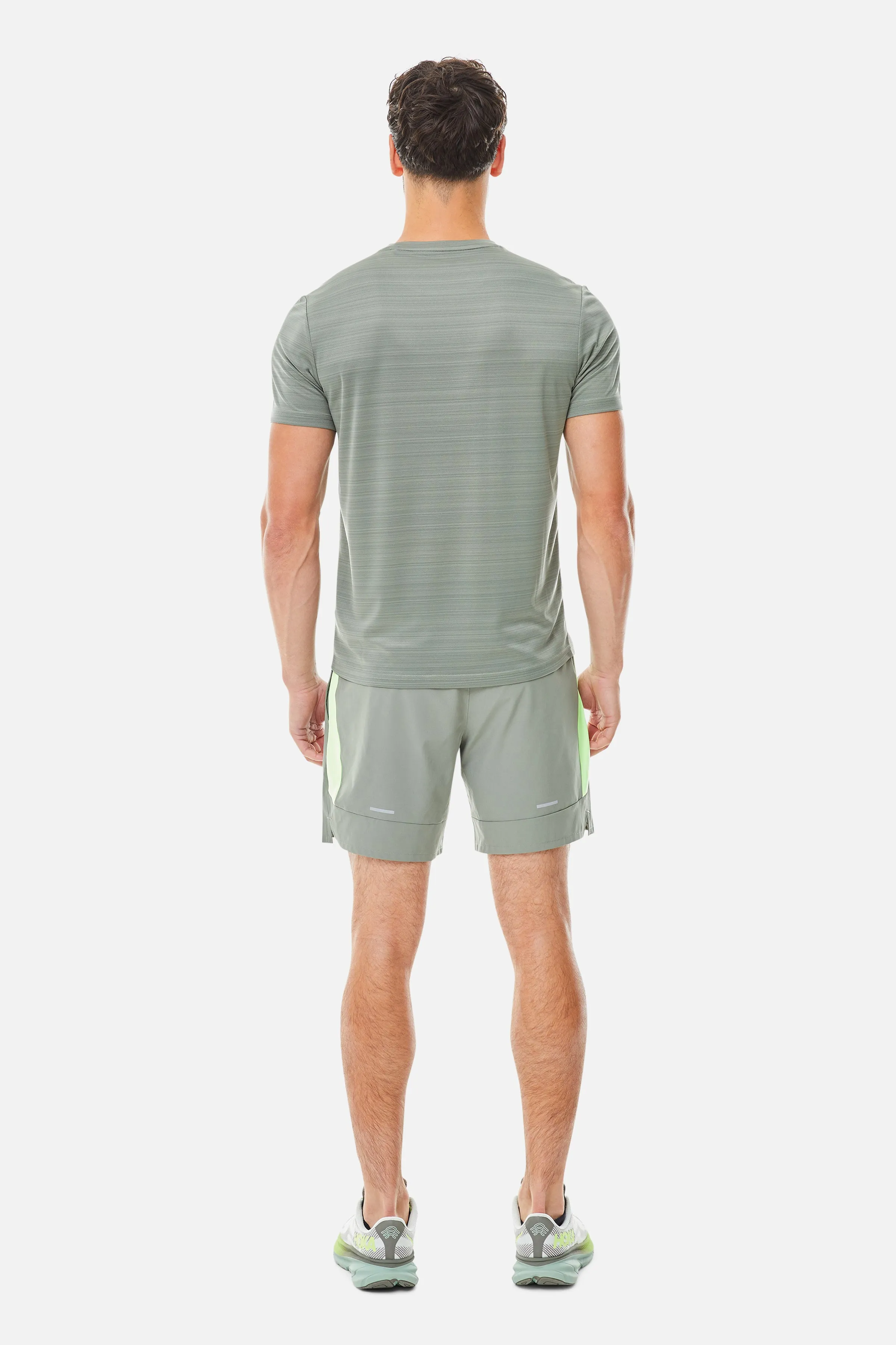 Crest 2.0 Tee - Pine Dust/Neon Lime sold by Trailberg product image thumbnail 2