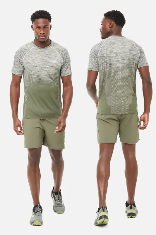 Summit Seamless Essentials 2.0 Twinset - Khaki/Dark Fern sold by Trailberg