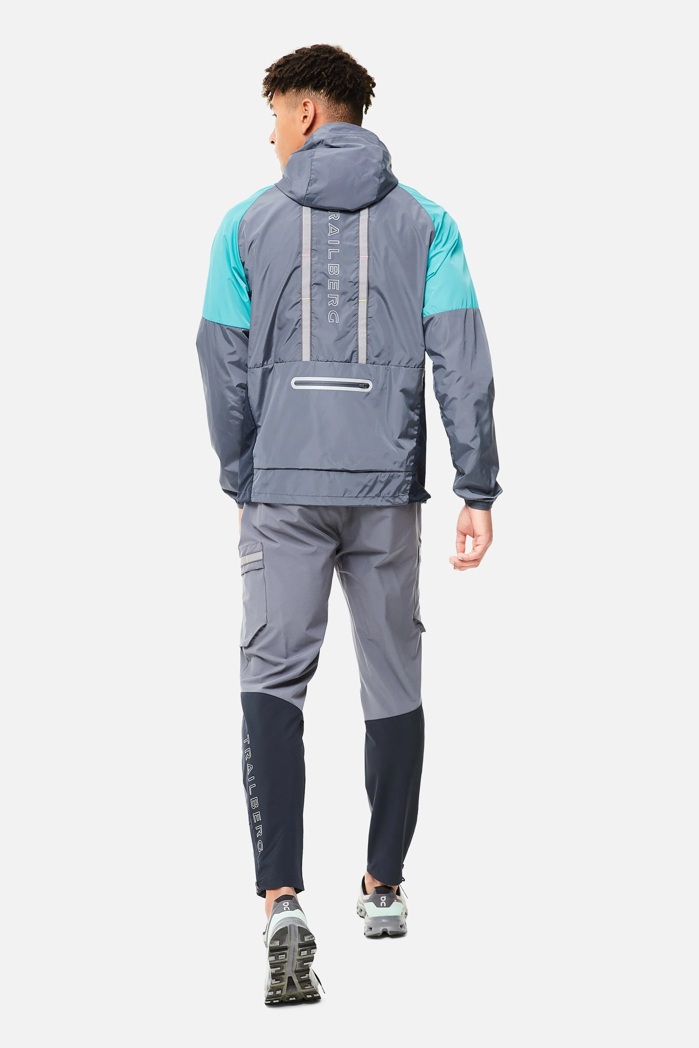 Triathlon 3.0 Windbreaker - Mid Grey/Turquoise sold by Trailberg product image thumbnail 4