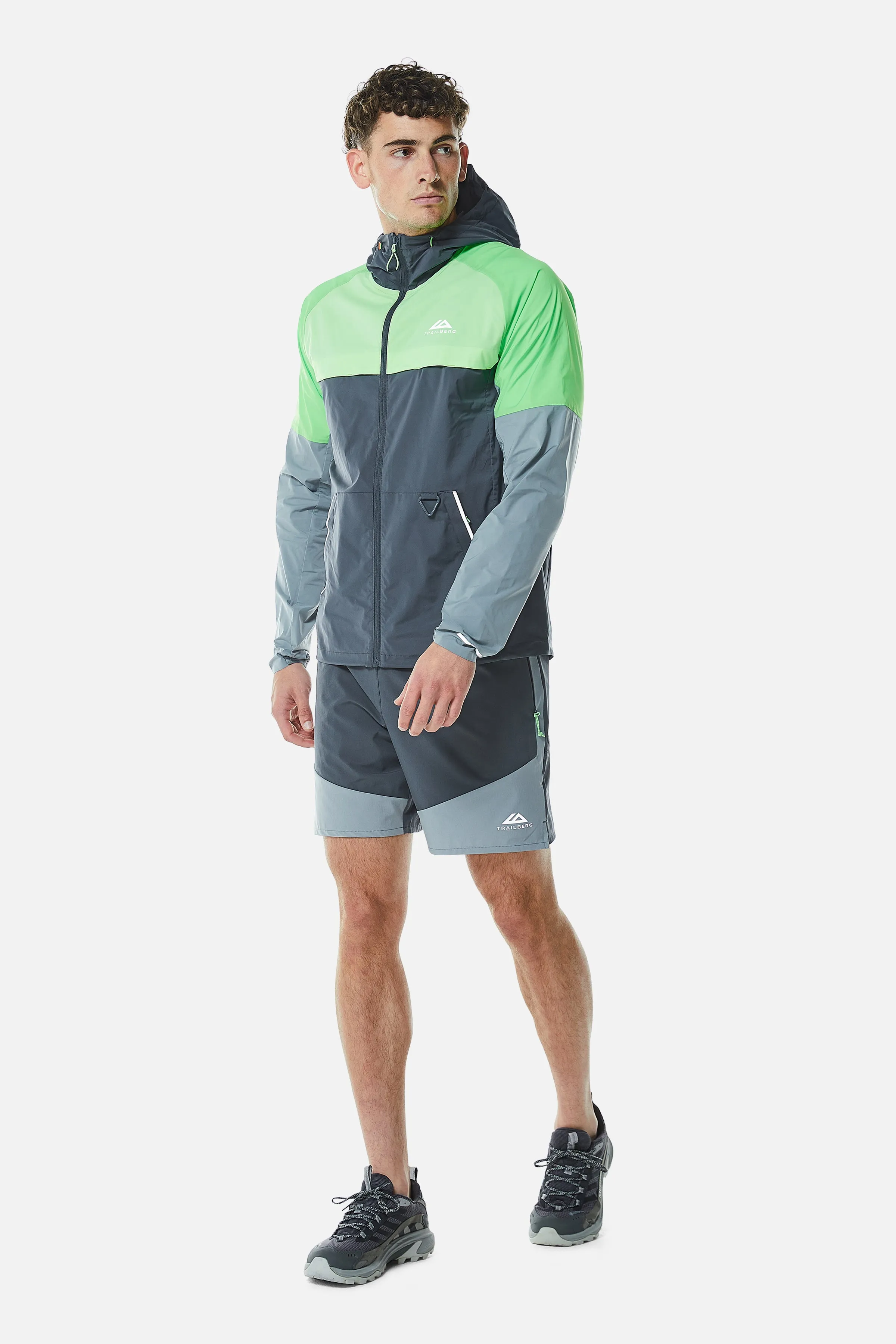 Surge Windbreaker - Iron Grey/Neon Lime/Vivid Green/Moon Grey sold by Trailberg product image thumbnail 3