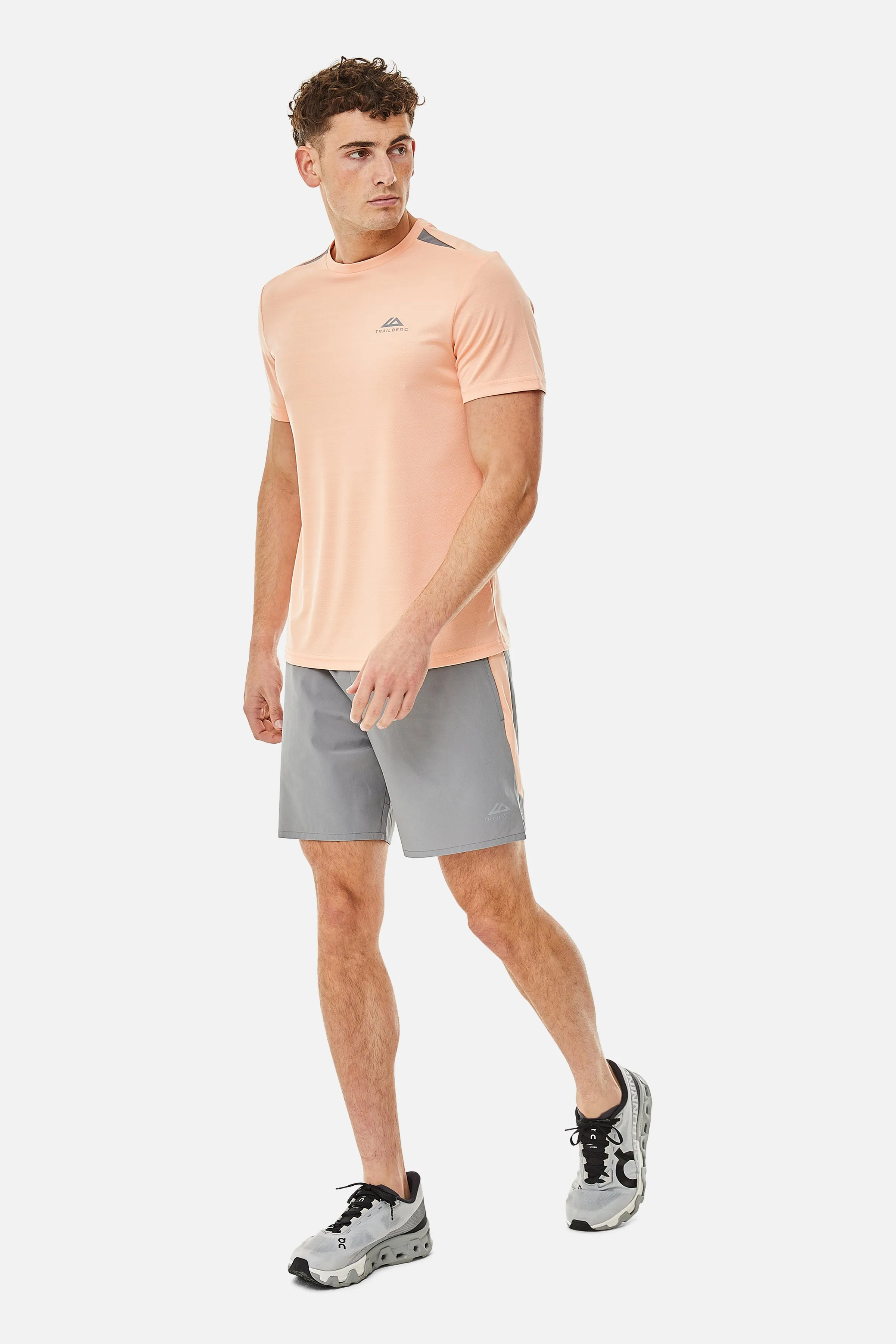 Cloud SS25 Tee - Peach Nectar/Moon Grey sold by Trailberg product image thumbnail 3