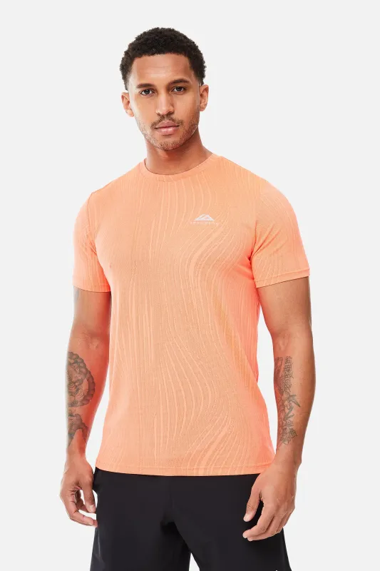 Vertex Jacquard Tee - Sunset Glow/Electric Fuschia sold by Trailberg