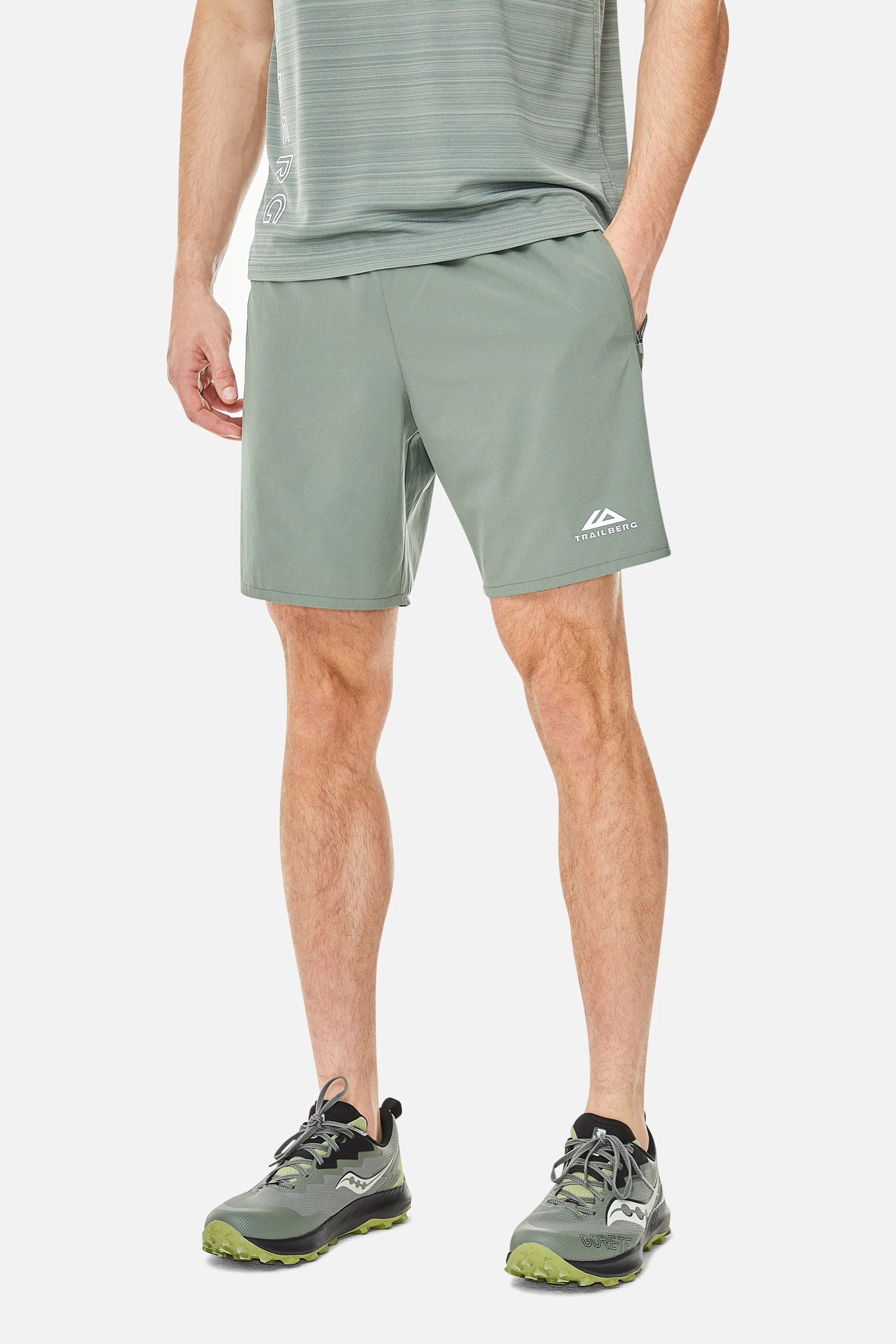 Triathlon SS25 Short - Pine Dust/Dark Fern sold by Trailberg product image thumbnail 2