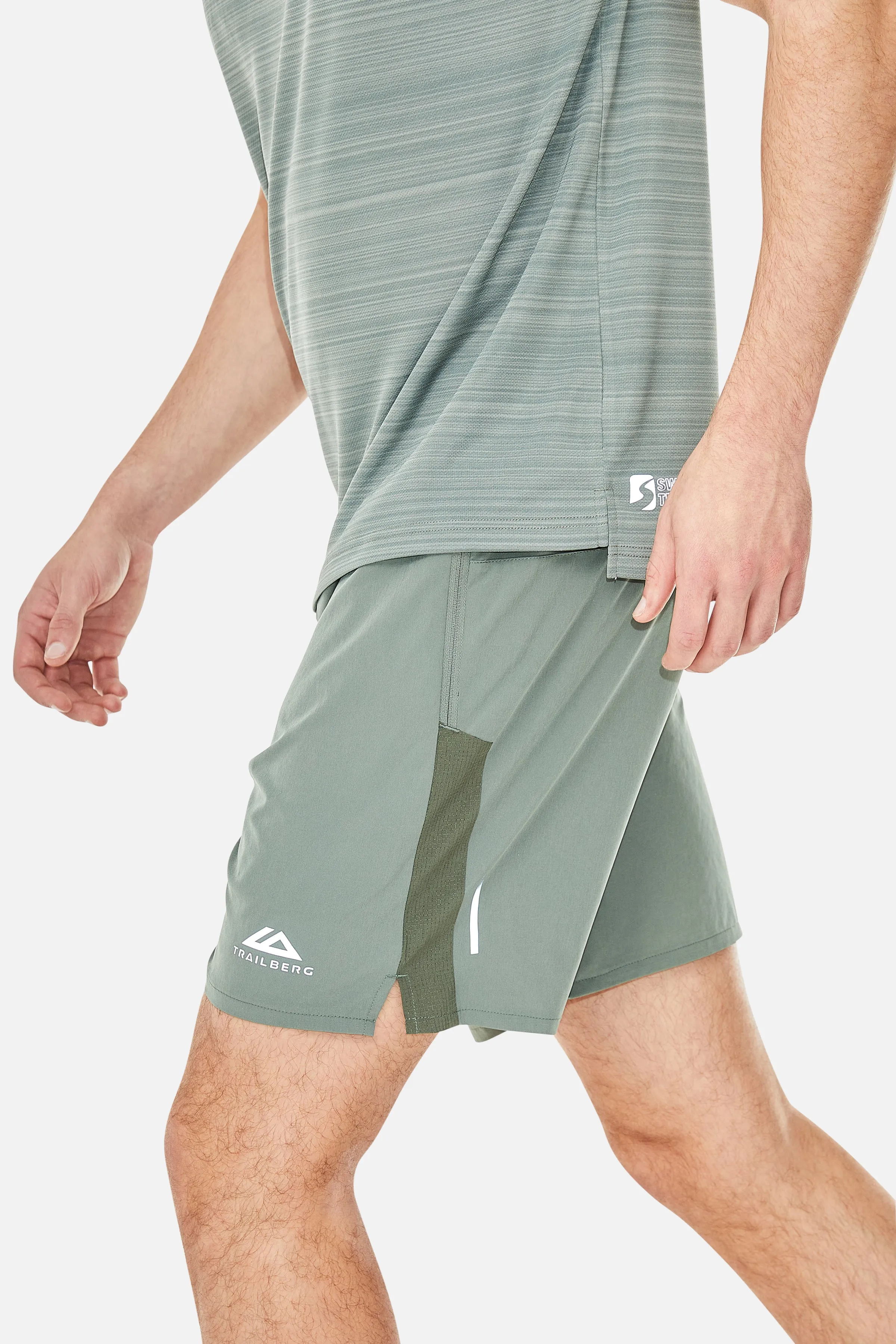 Triathlon SS25 Short - Pine Dust/Dark Fern sold by Trailberg