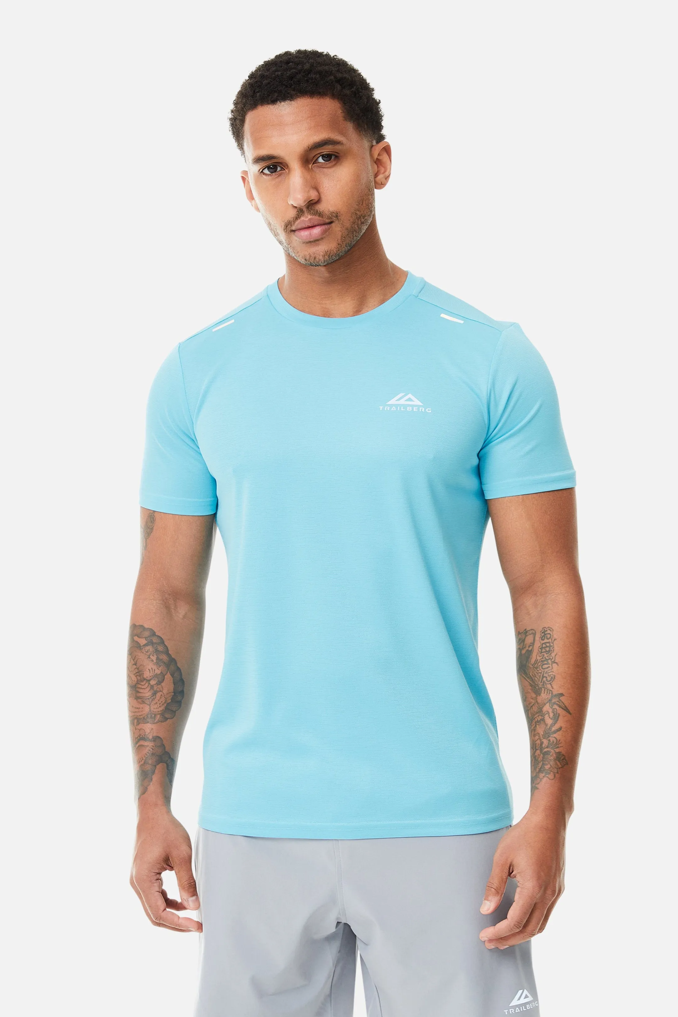 Crest Tee - Electric Azure sold by Trailberg