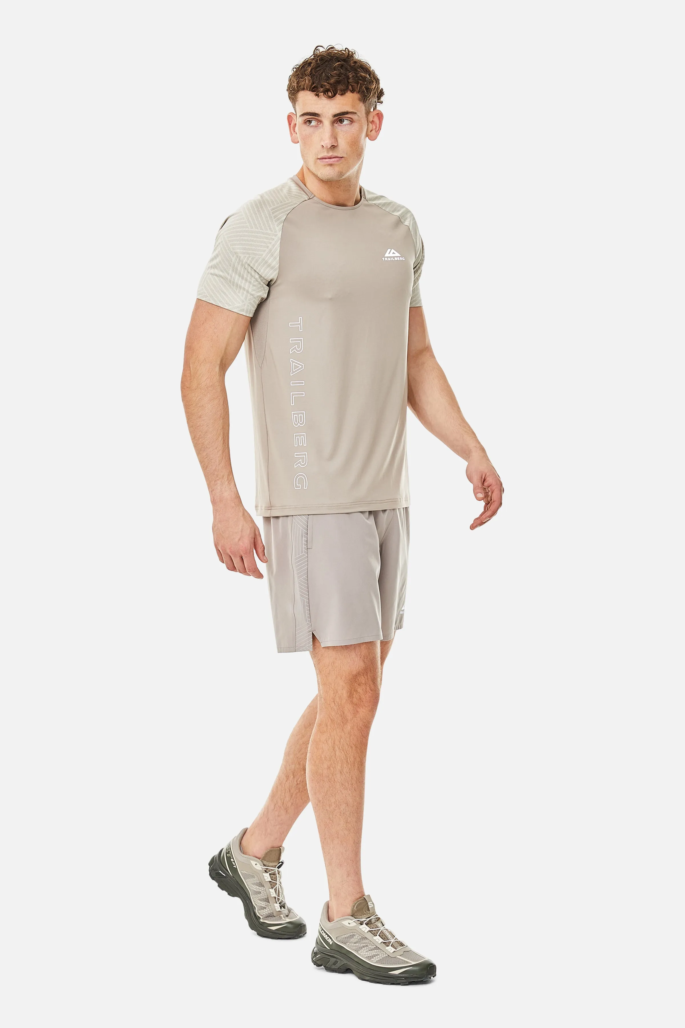 Axis Jacquard Tee - Pale Taupe sold by Trailberg product image thumbnail 2