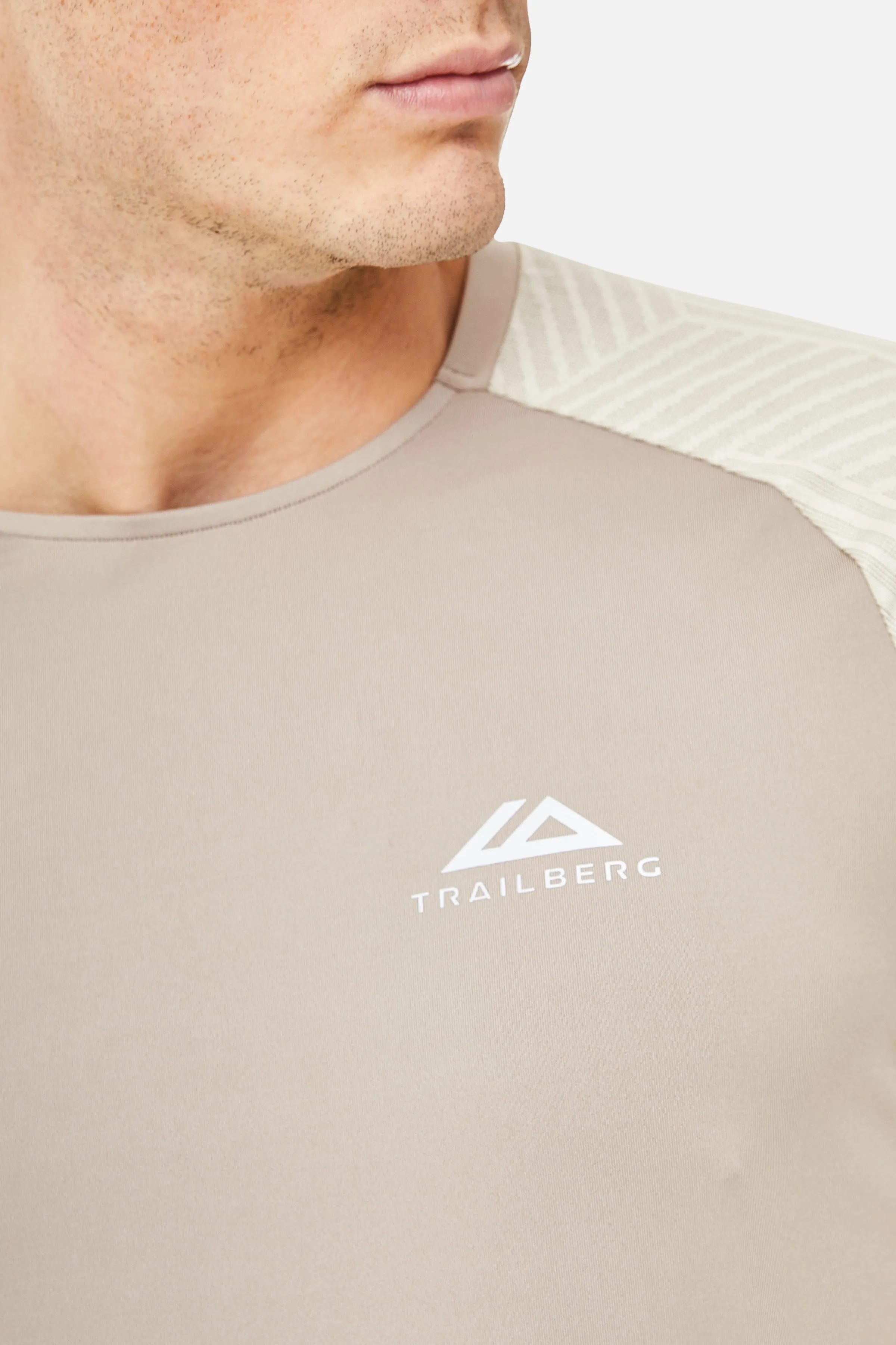 Axis Jacquard Tee - Pale Taupe sold by Trailberg product image thumbnail 5