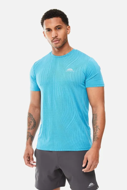 Vertex Jacquard Tee - Mystic Ocean/Celestial sold by Trailberg