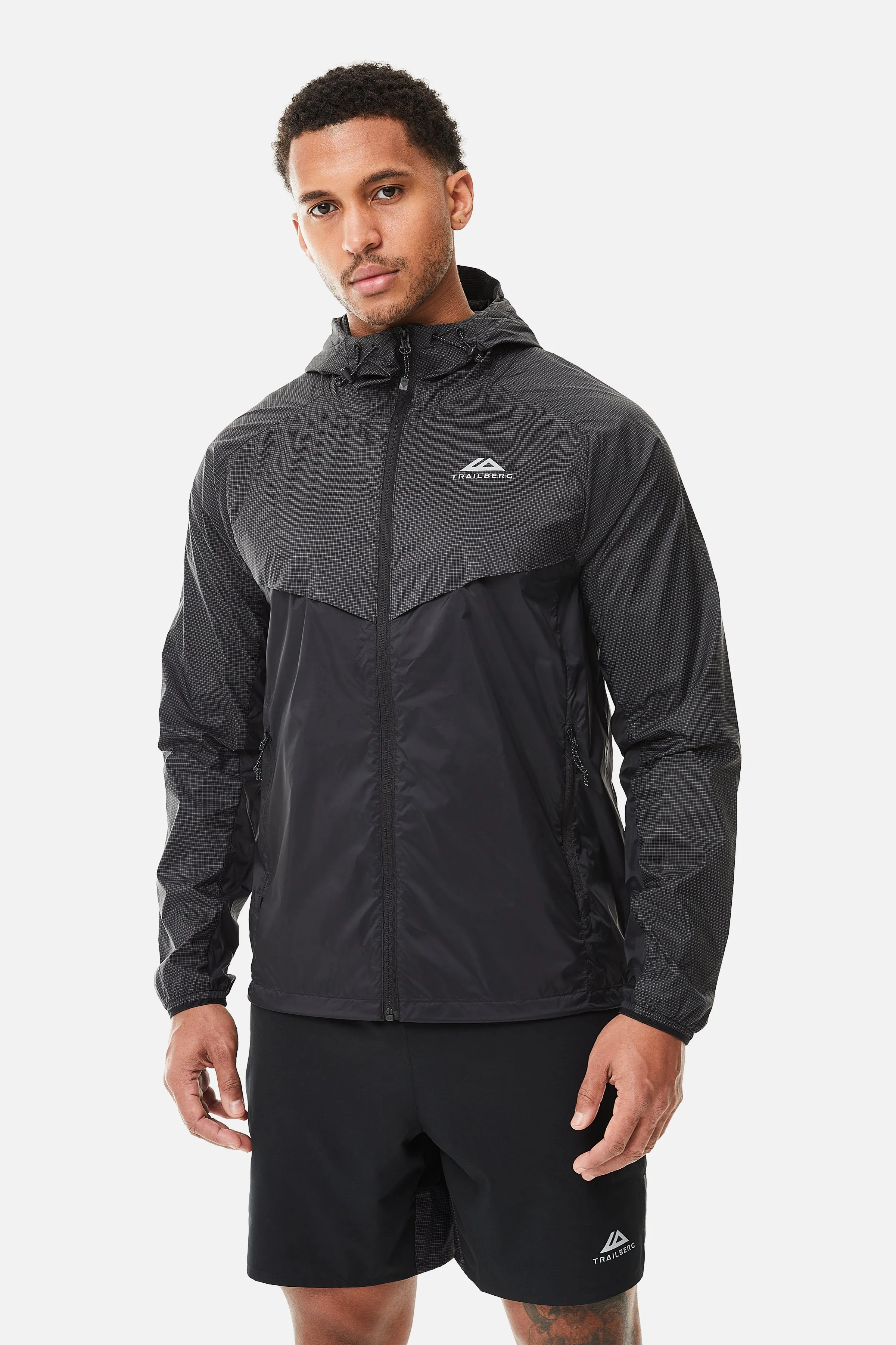 Rapid Grid Windbreaker - Black sold by Trailberg