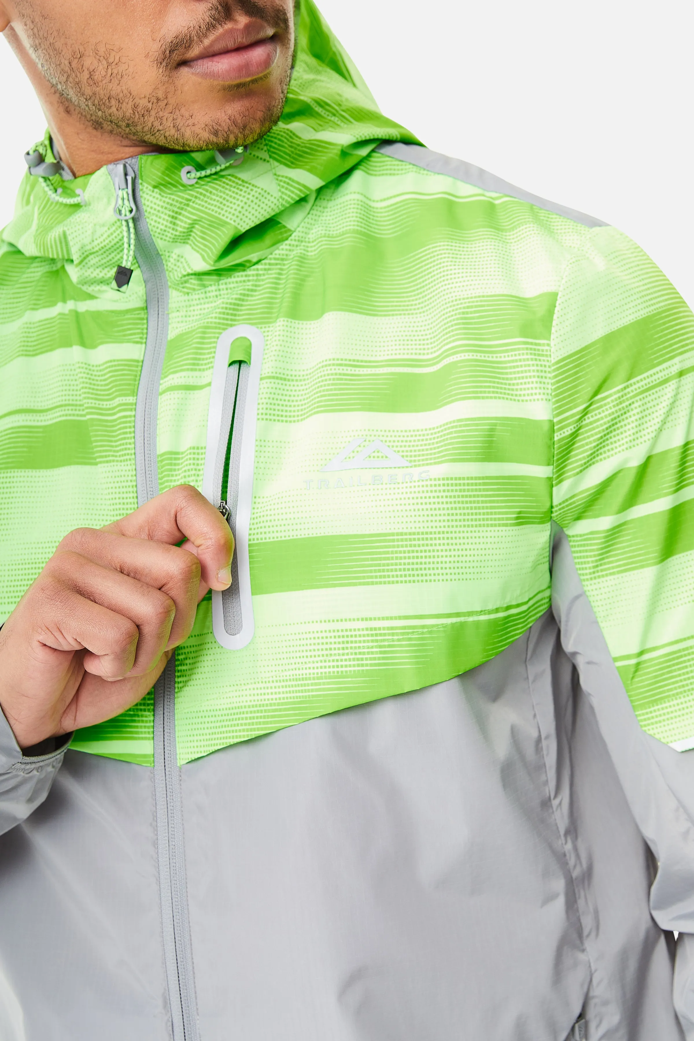 Dimension 2.0 Windbreaker - Moon Grey/Neon Lime/Vivid Green sold by Trailberg product image thumbnail 2