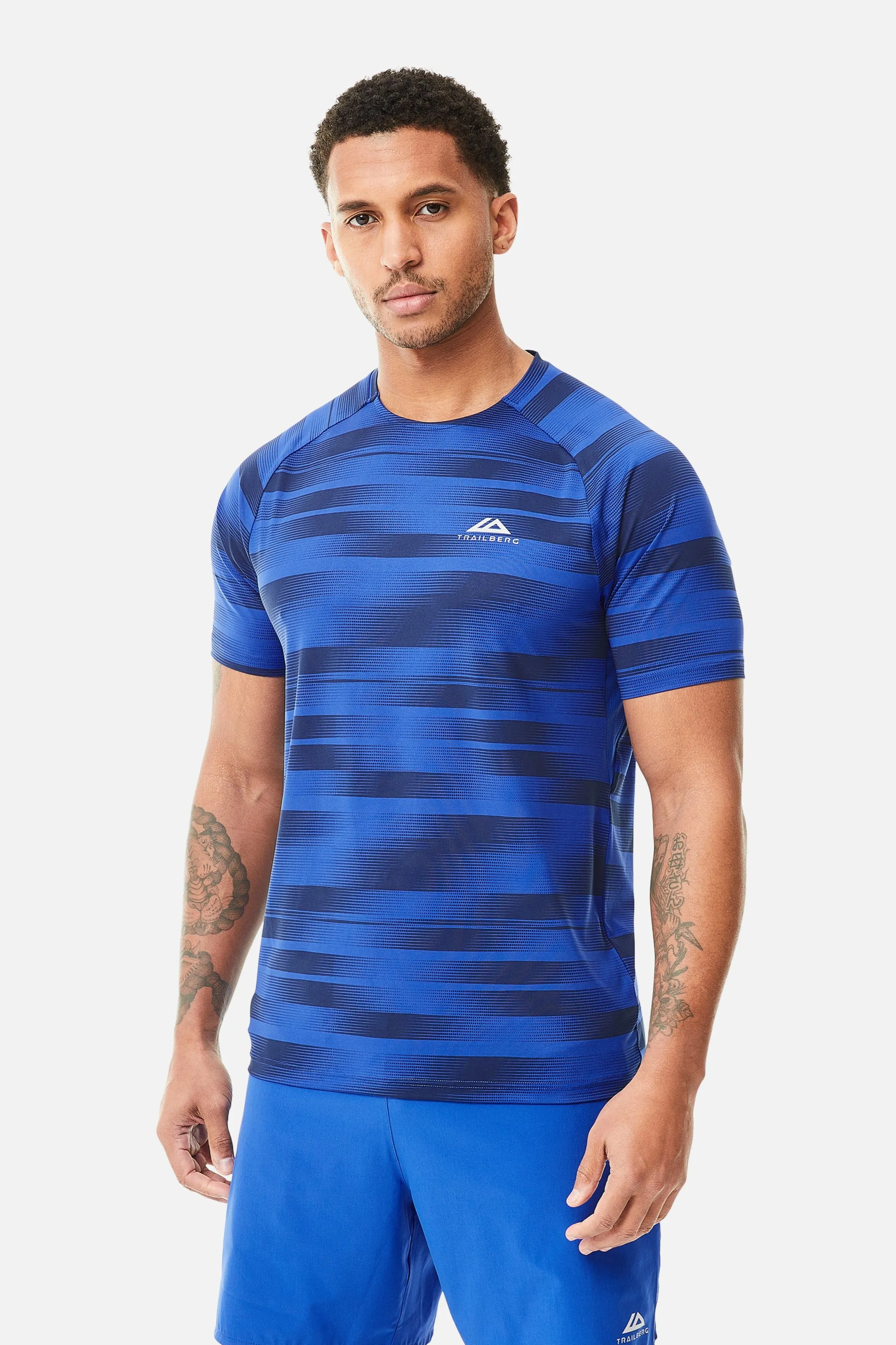 Dimension 2.0 Tee - Twilight Haze/Navy Blue sold by Trailberg