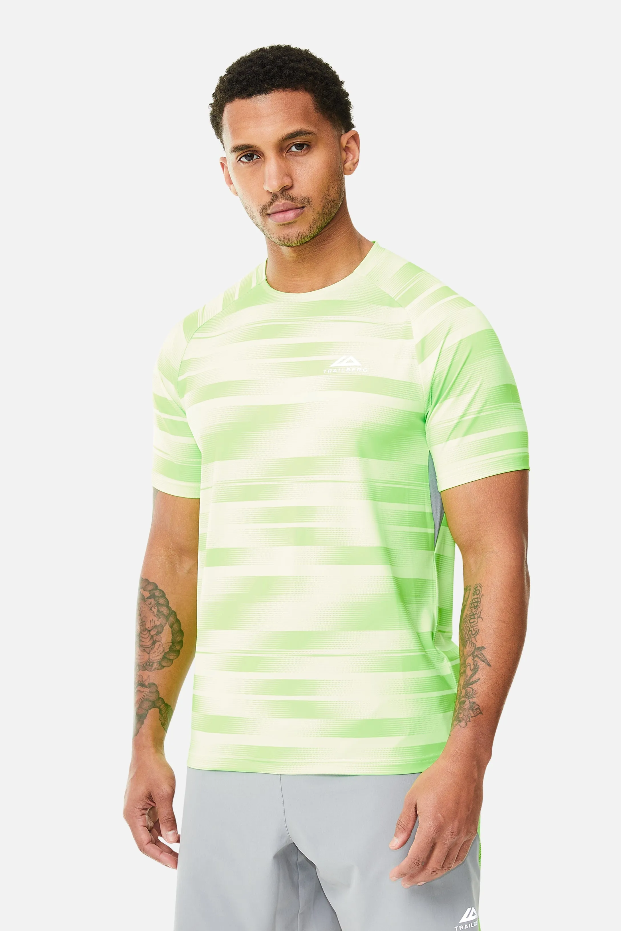 Dimension 2.0 Tee - Neon Lime/Vivid Green/Moon Grey sold by Trailberg
