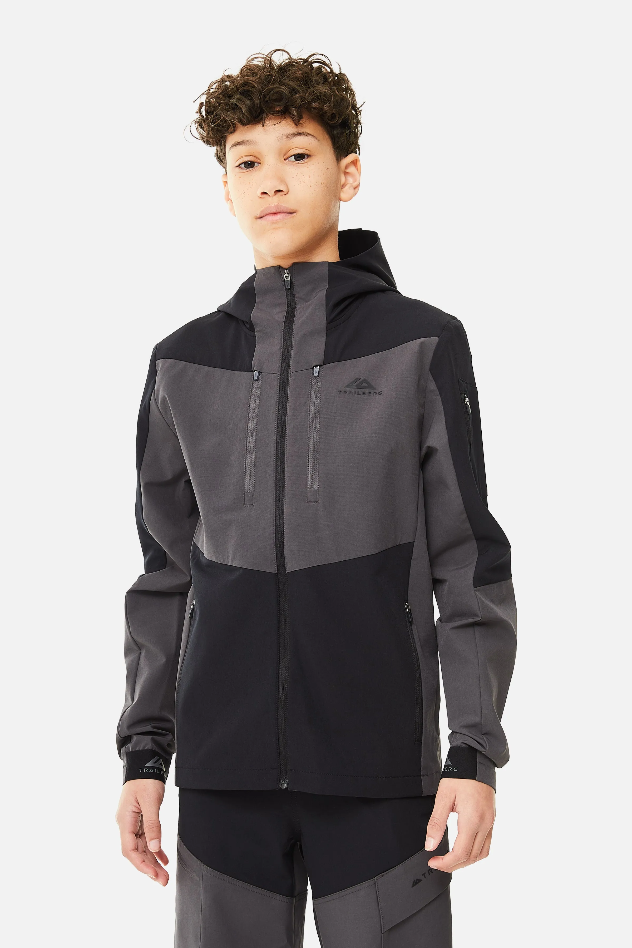 Boys Elbrus Tracksuit - Black/Volcano Grey sold by Trailberg product image thumbnail 2