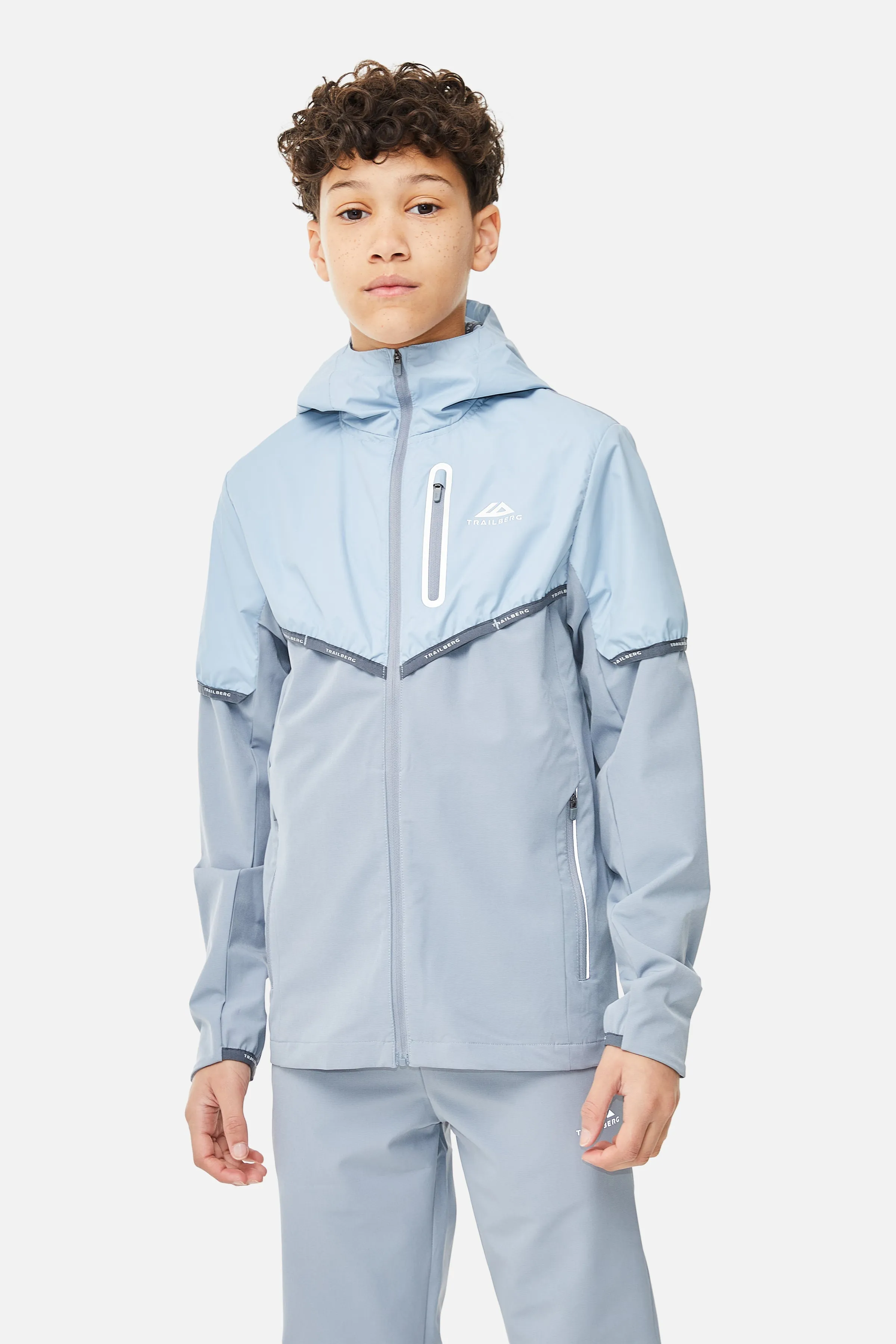 Boys Vertigo Tape Hood - Cloud Haze/Blue Frost sold by Trailberg
