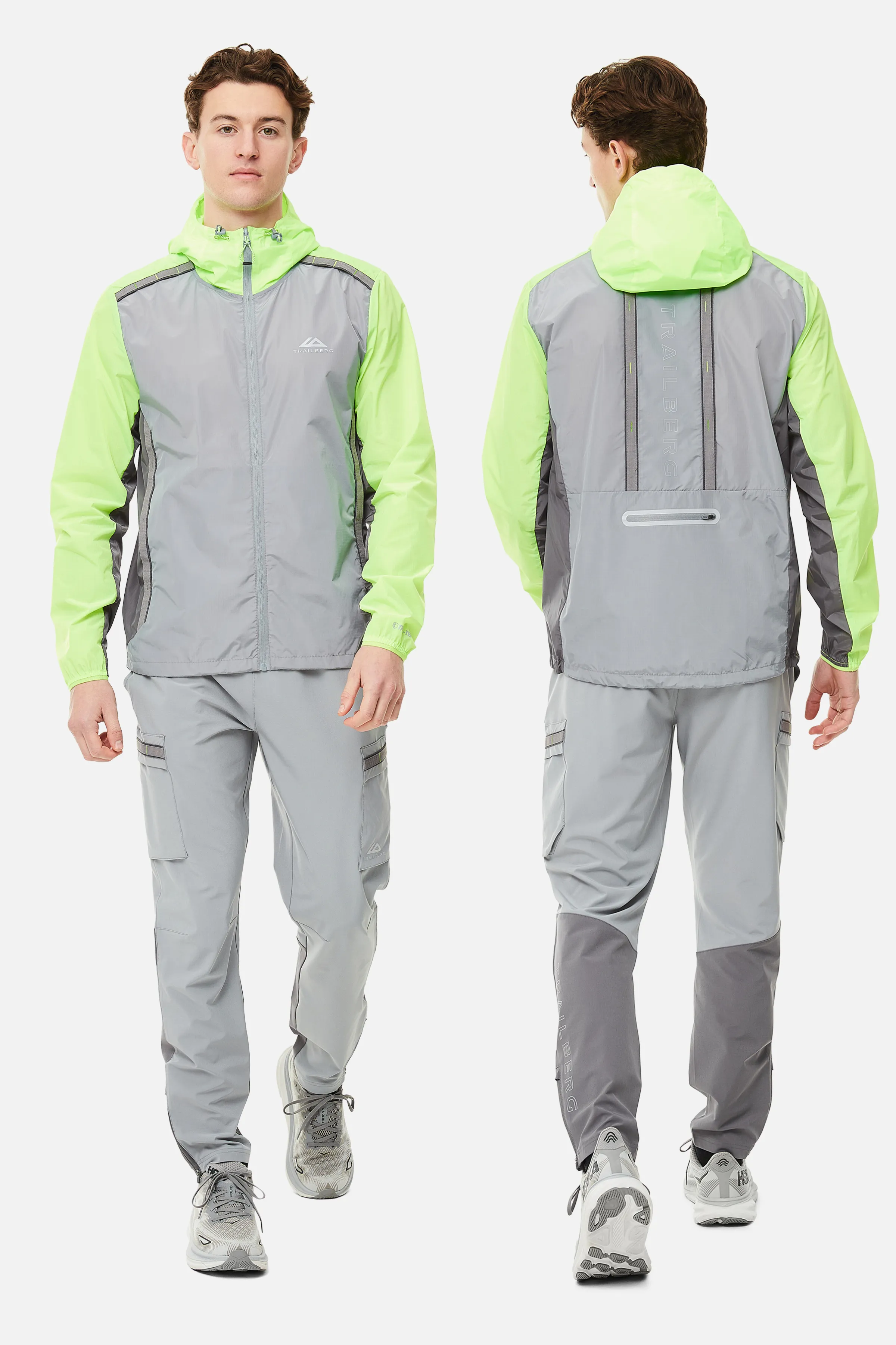 SS25 Triathlon Tracksuit - Smoke Grey/Moon Grey/Neon Lime sold by Trailberg