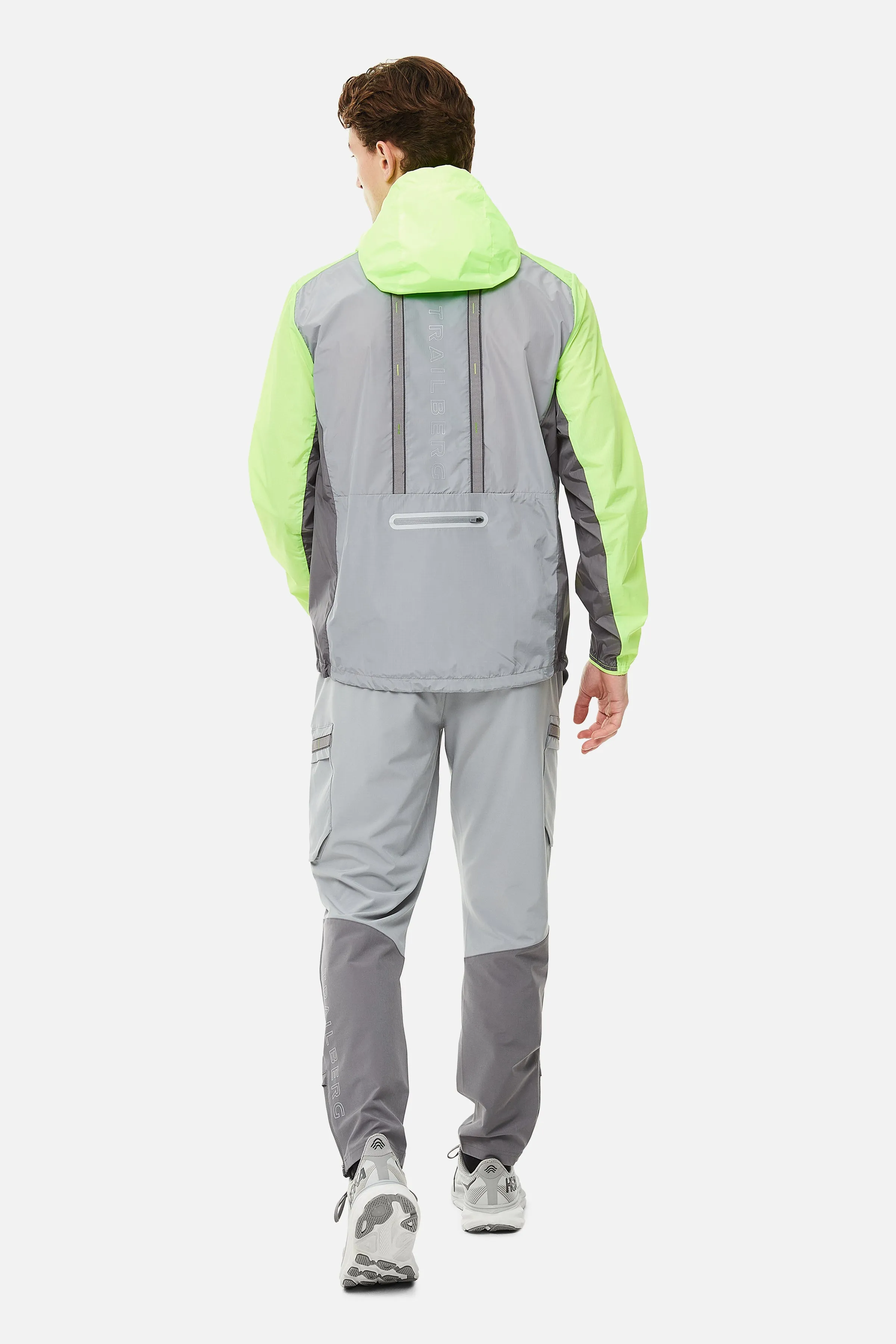 SS25 Triathlon Windbreaker - Smoke Grey/Moon Grey/Neon Lime sold by Trailberg product image thumbnail 5