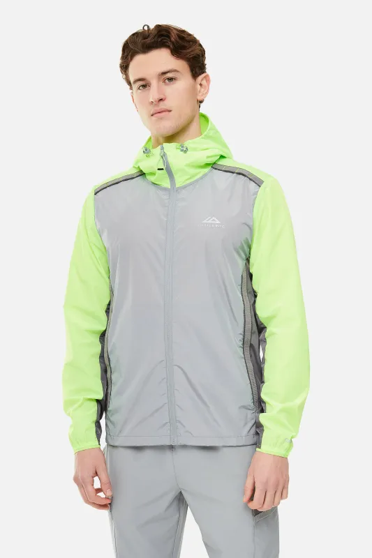 SS25 Triathlon Windbreaker - Smoke Grey/Moon Grey/Neon Lime sold by Trailberg