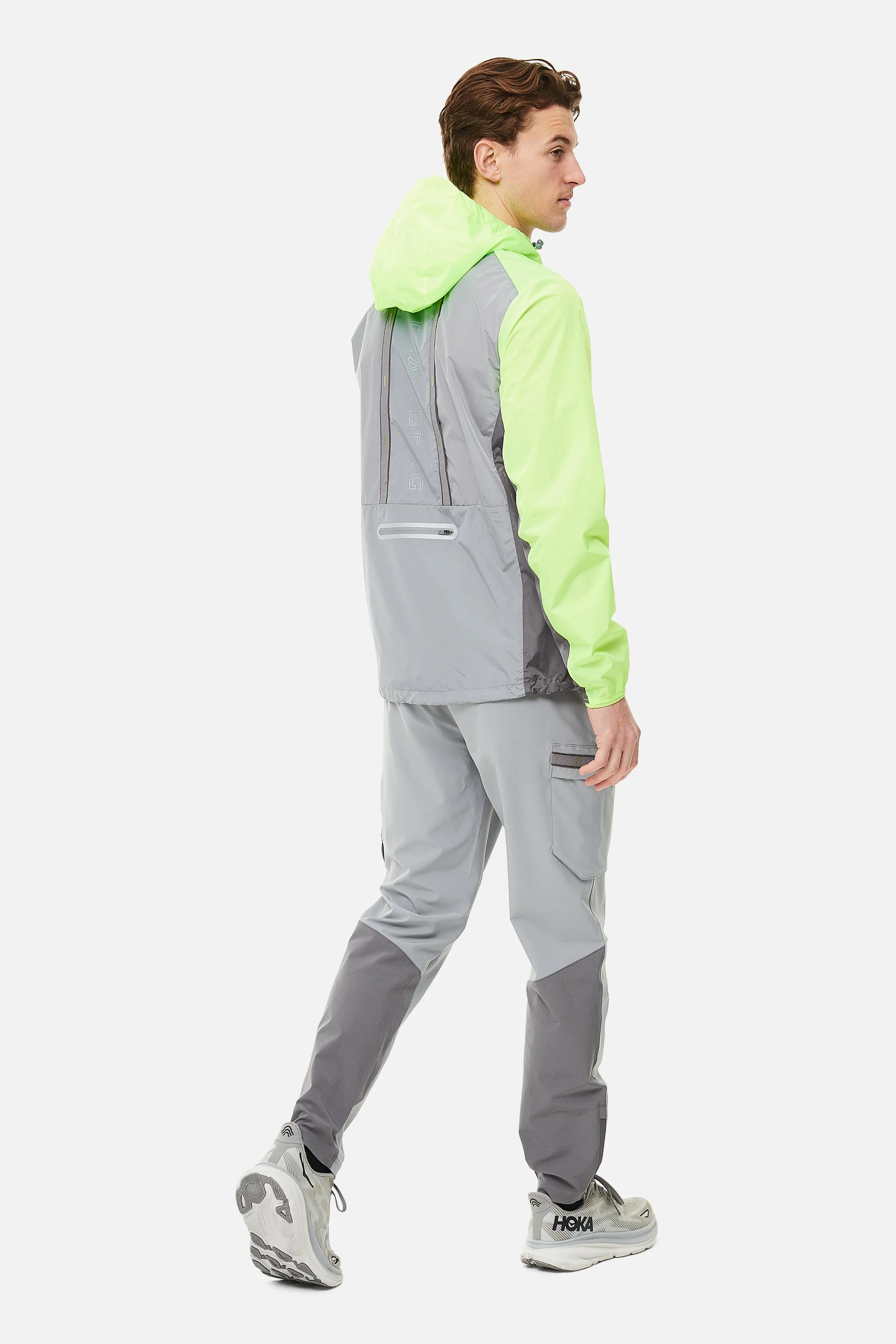 SS25 Triathlon Windbreaker - Smoke Grey/Moon Grey/Neon Lime sold by Trailberg product image thumbnail 4