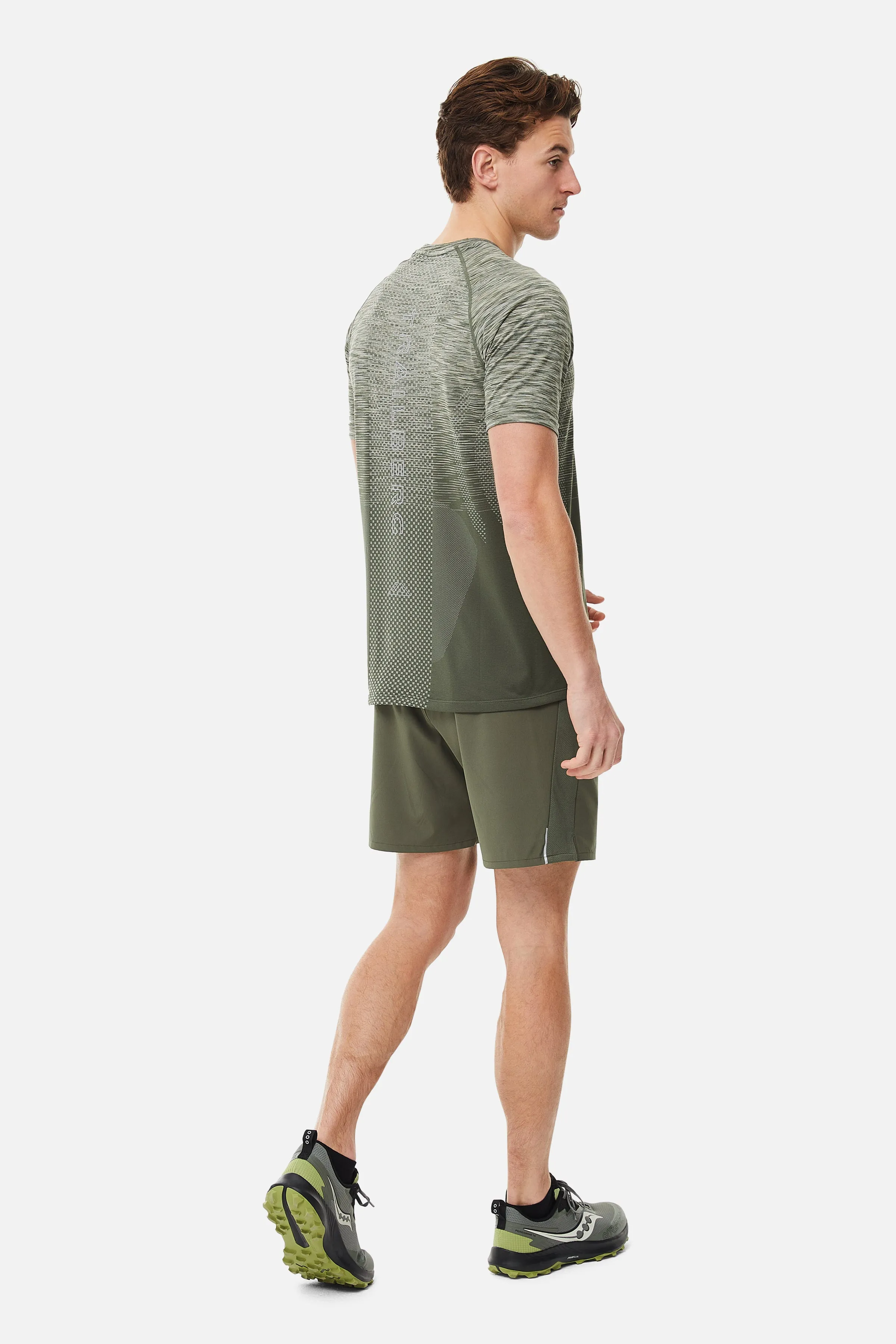 Apex Seamless Tee - Dark Fern/Pine Dust/Frostwood sold by Trailberg product image thumbnail 5