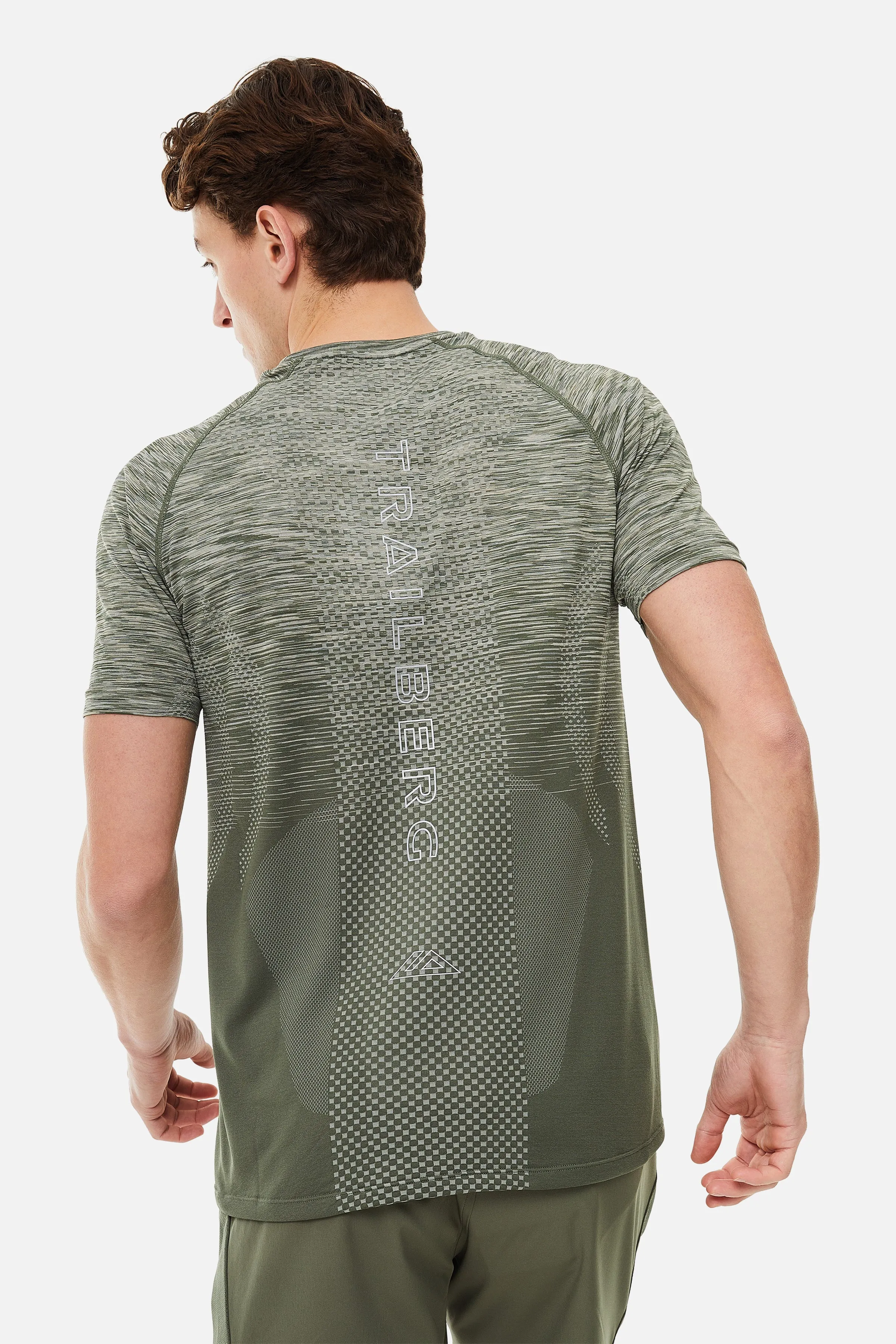 Apex Seamless Tee - Dark Fern/Pine Dust/Frostwood sold by Trailberg product image thumbnail 2