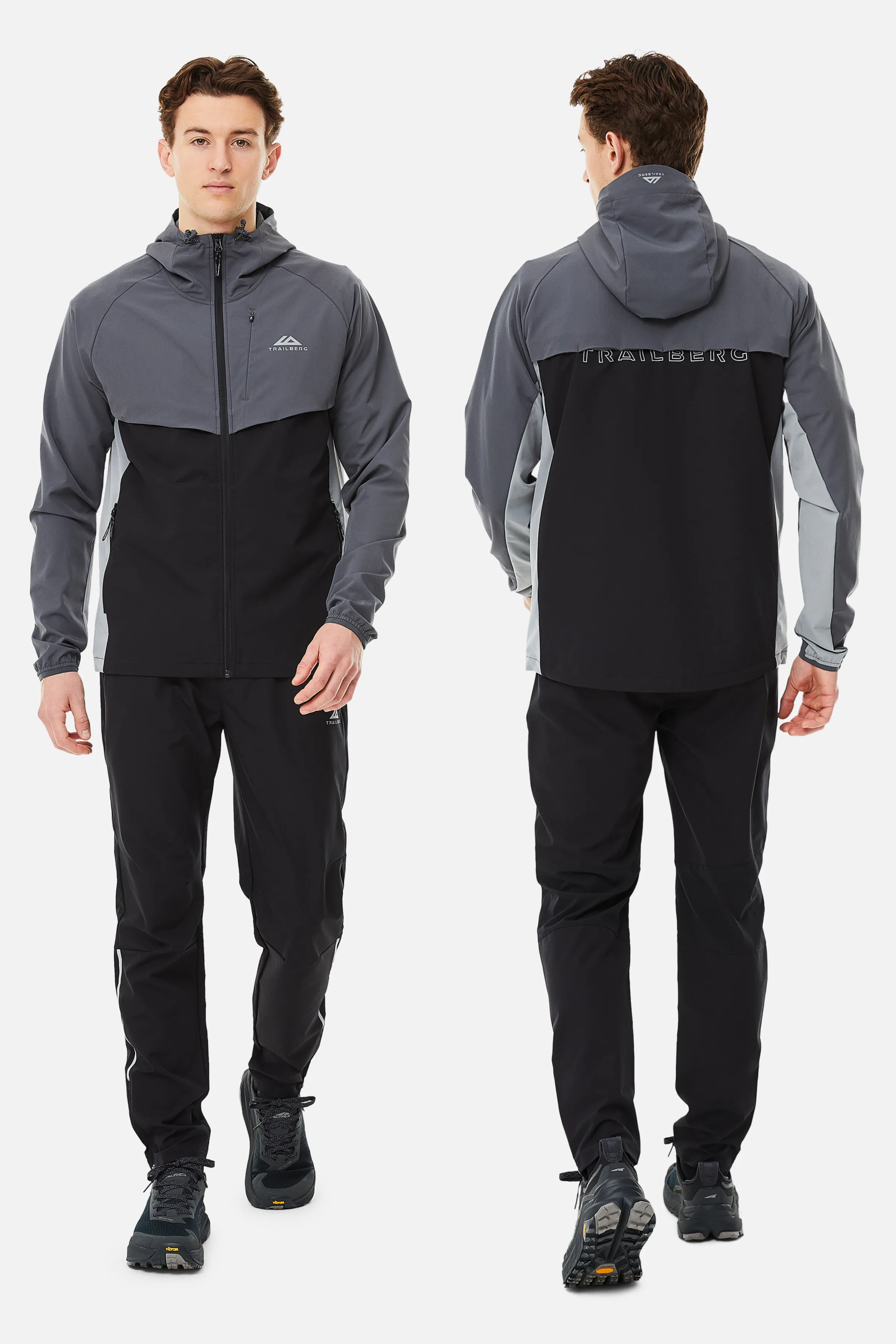 Tricolour Rapid Keyline Tracksuit - Black/Iron Grey/Moon Grey sold by Trailberg