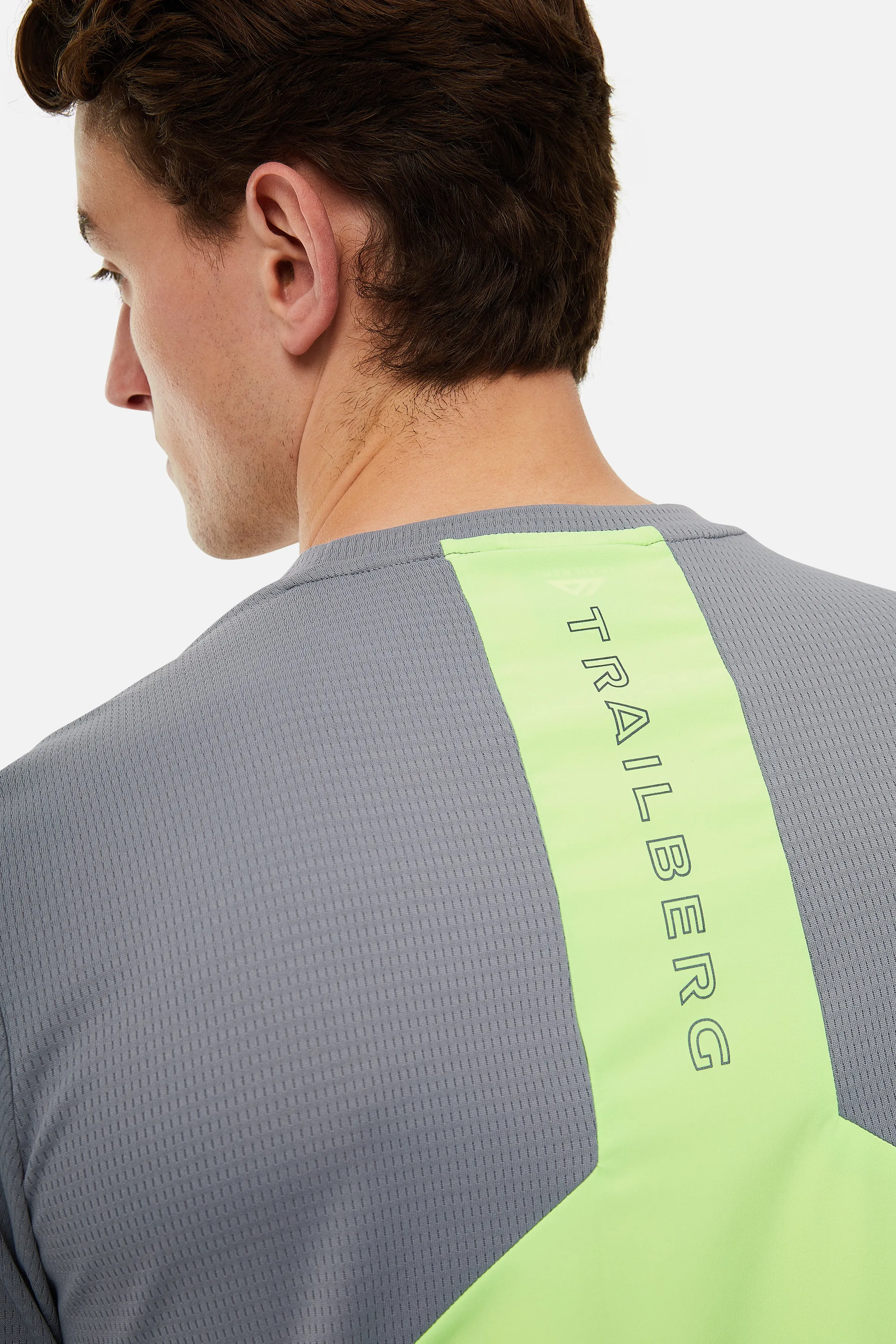 Vertigo 3.0 Tape Tee - Grey/Neon Lime sold by Trailberg product image thumbnail 3