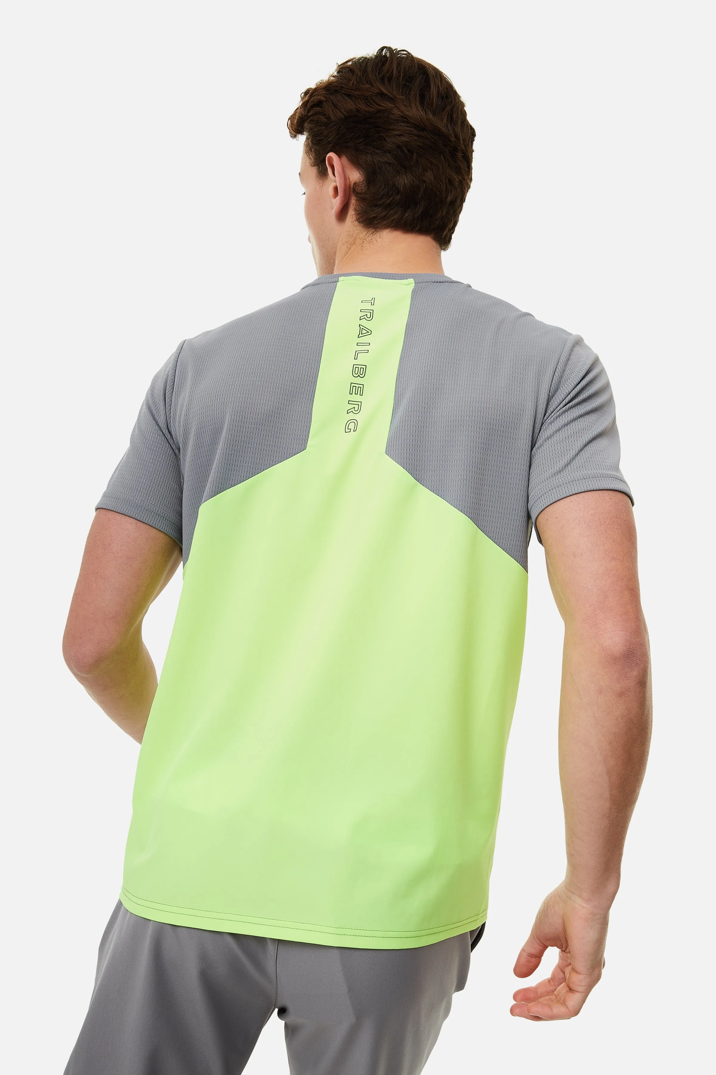 Vertigo 3.0 Tape Tee - Grey/Neon Lime sold by Trailberg product image thumbnail 2