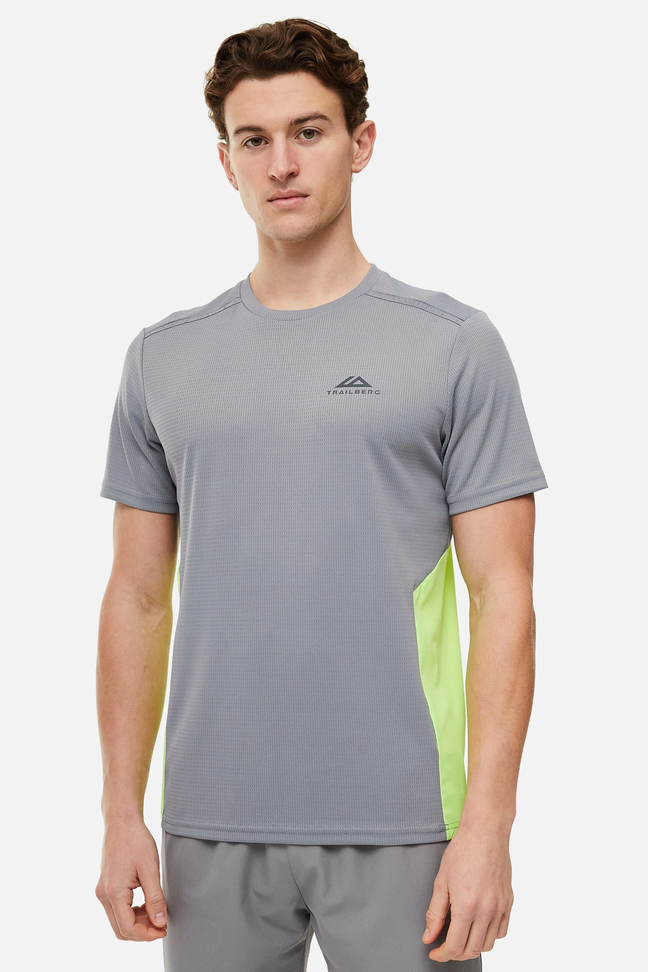 Vertigo 3.0 Tape Tee - Grey/Neon Lime sold by Trailberg