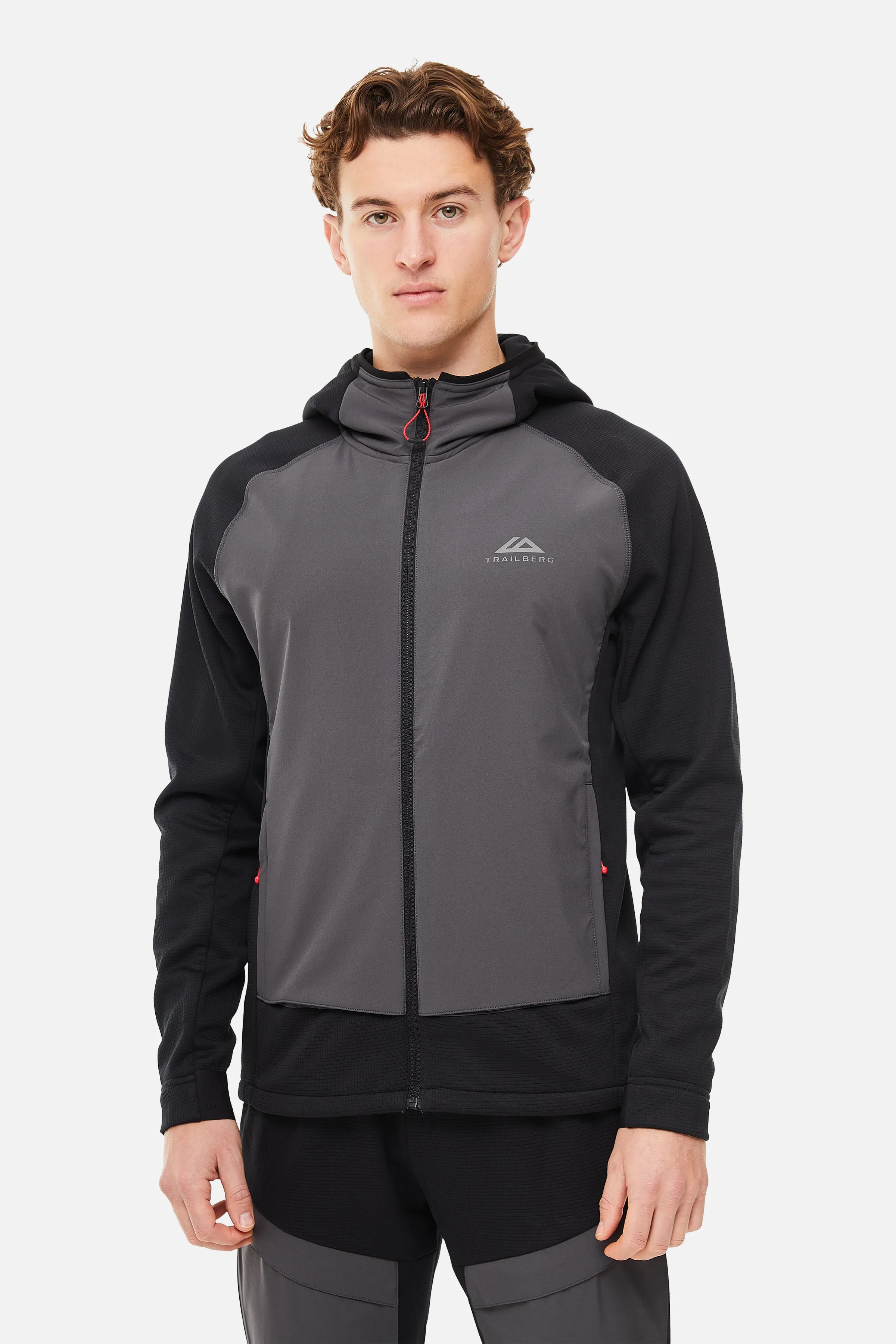 Glacier Fleece Hood - Black/Grey sold by Trailberg