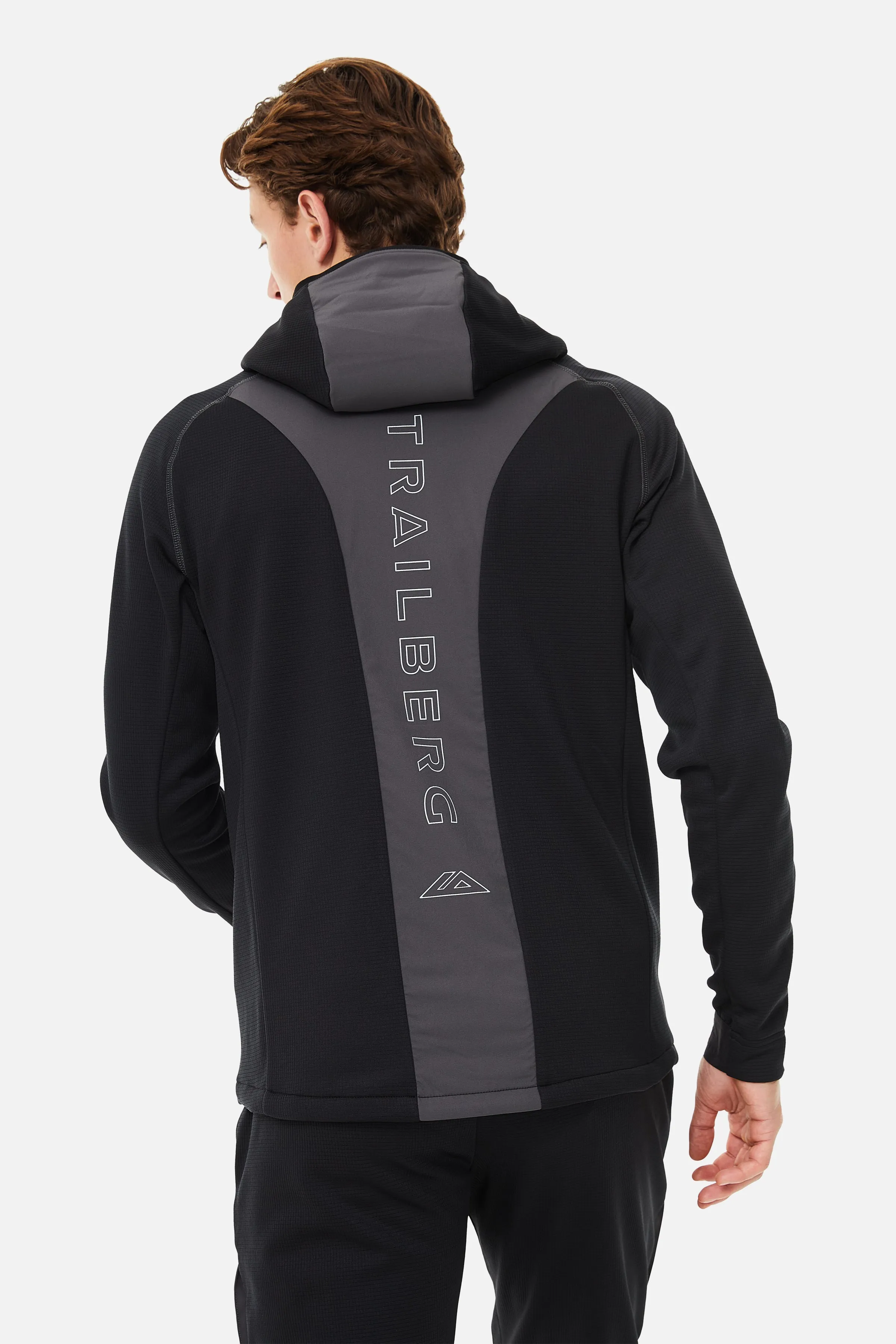 Glacier Fleece Hood - Black/Grey sold by Trailberg product image thumbnail 5