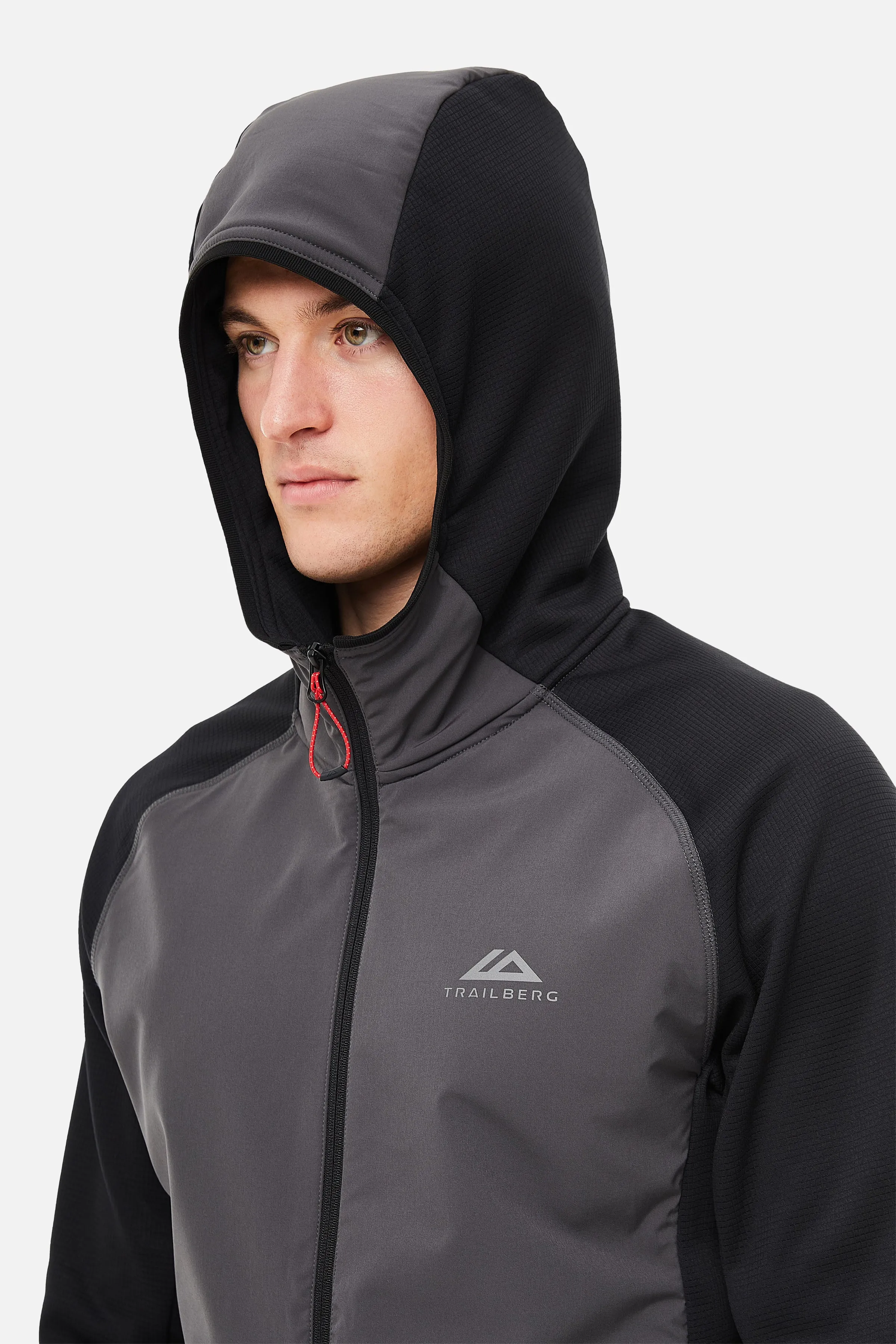 Glacier Fleece Hood - Black/Grey sold by Trailberg product image thumbnail 4