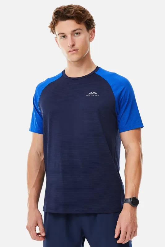 Rapid Dash Tee - Navy/Cobalt sold by Trailberg