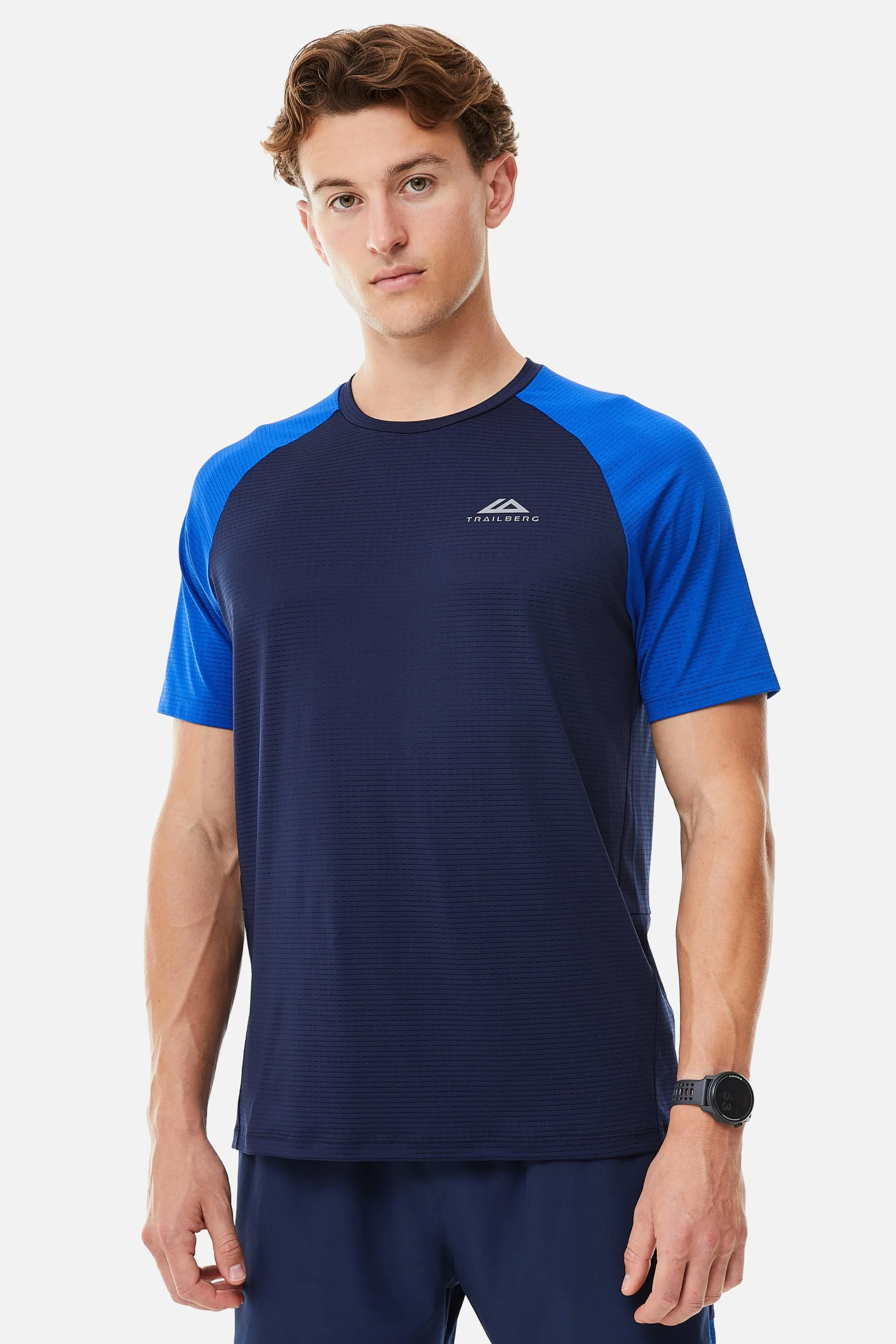 Rapid Dash Tee - Navy/Cobalt sold by Trailberg
