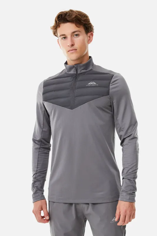 Rhine Hybrid 1/4 Zip - Grey/Dark Grey sold by Trailberg