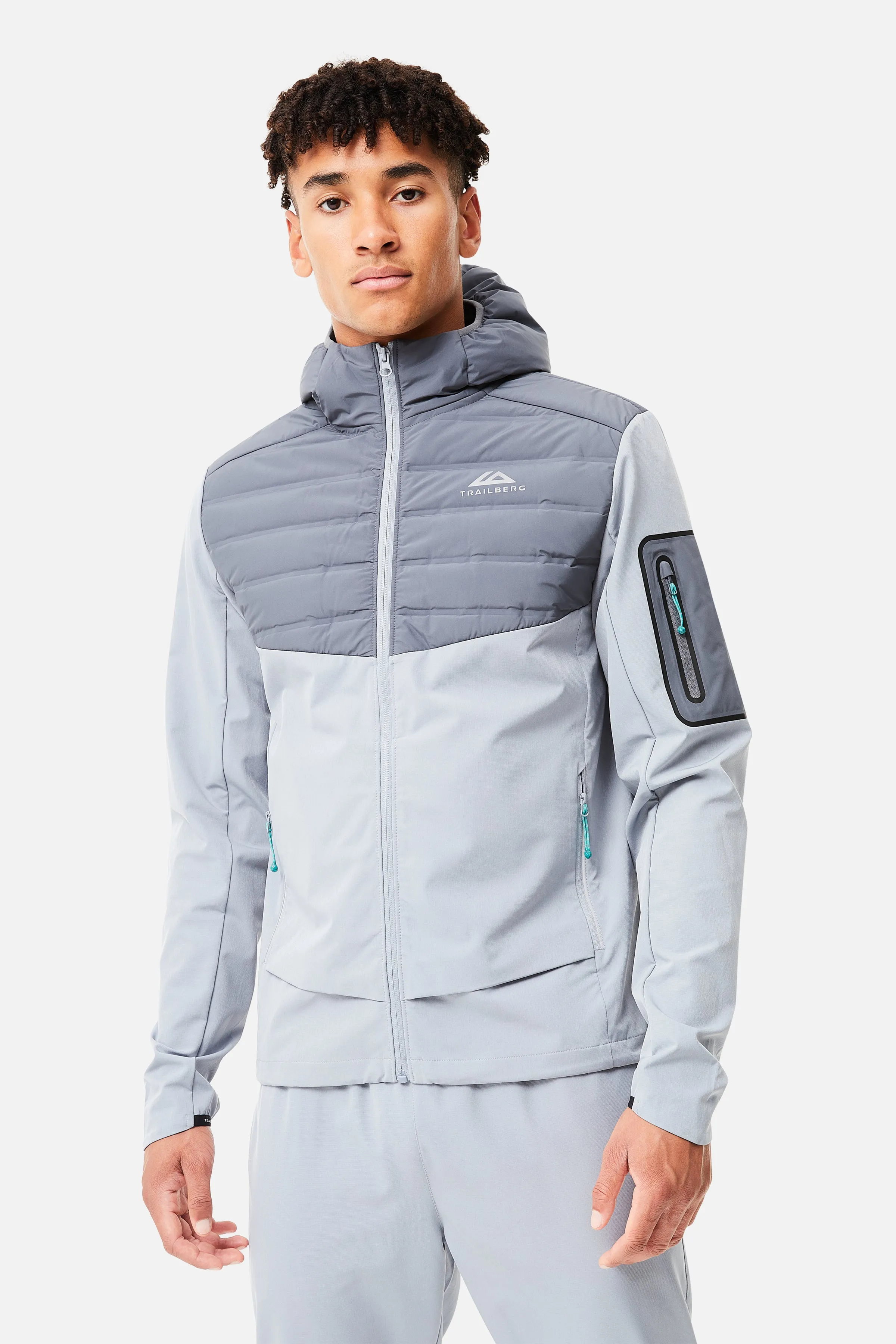 Rhine Hybrid Cloud Tracksuit - Mid Grey/Light Grey sold by Trailberg product image thumbnail 2
