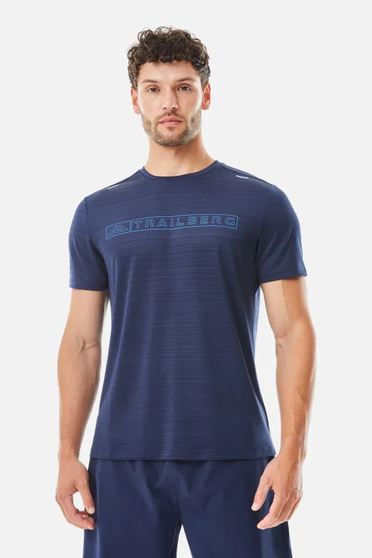 Crest 2.0 Tee - Navy Blue/Lagoon Blue sold by Trailberg