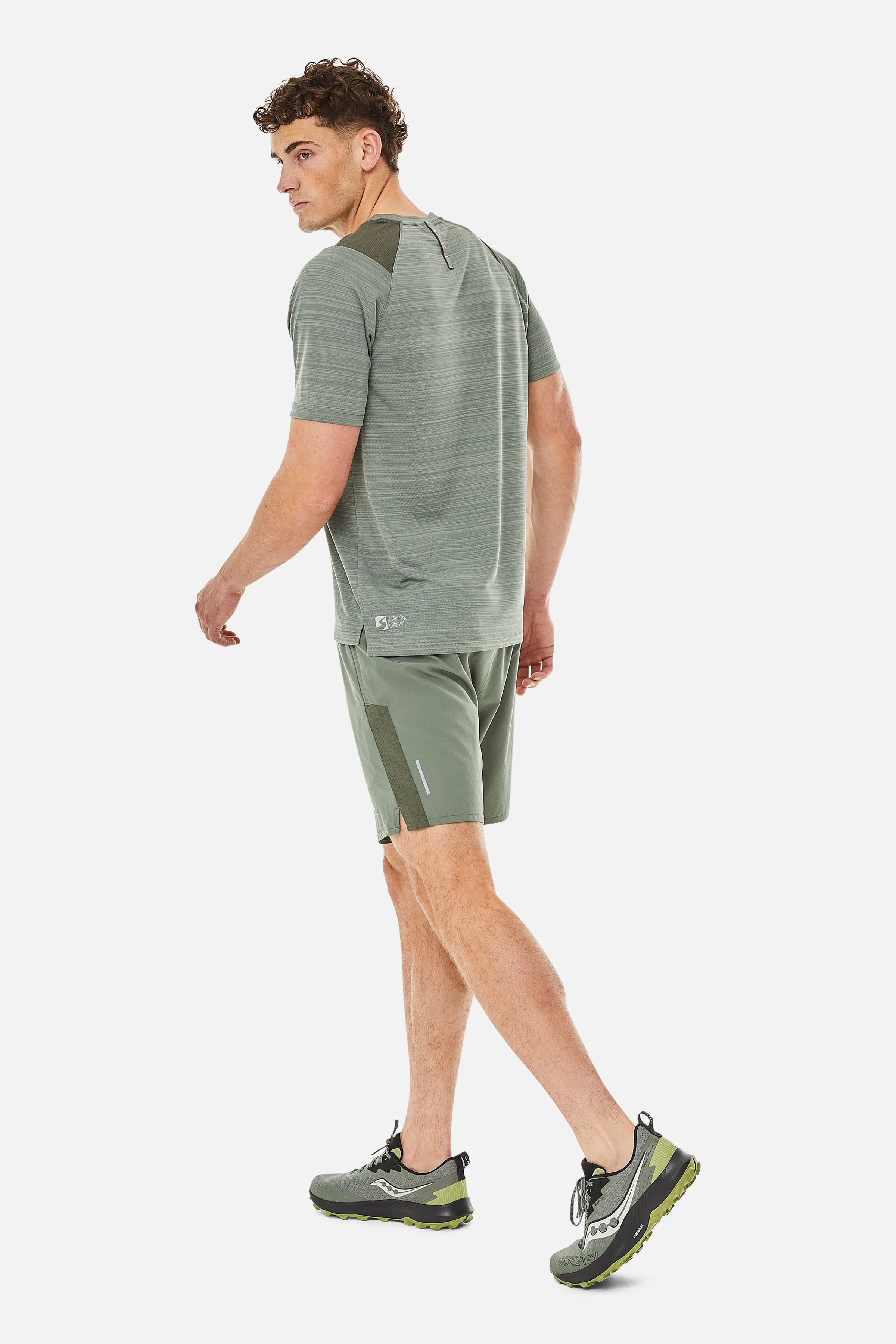 Triathlon SS25 Tee - Pine Dust/Dark Fern sold by Trailberg product image thumbnail 4