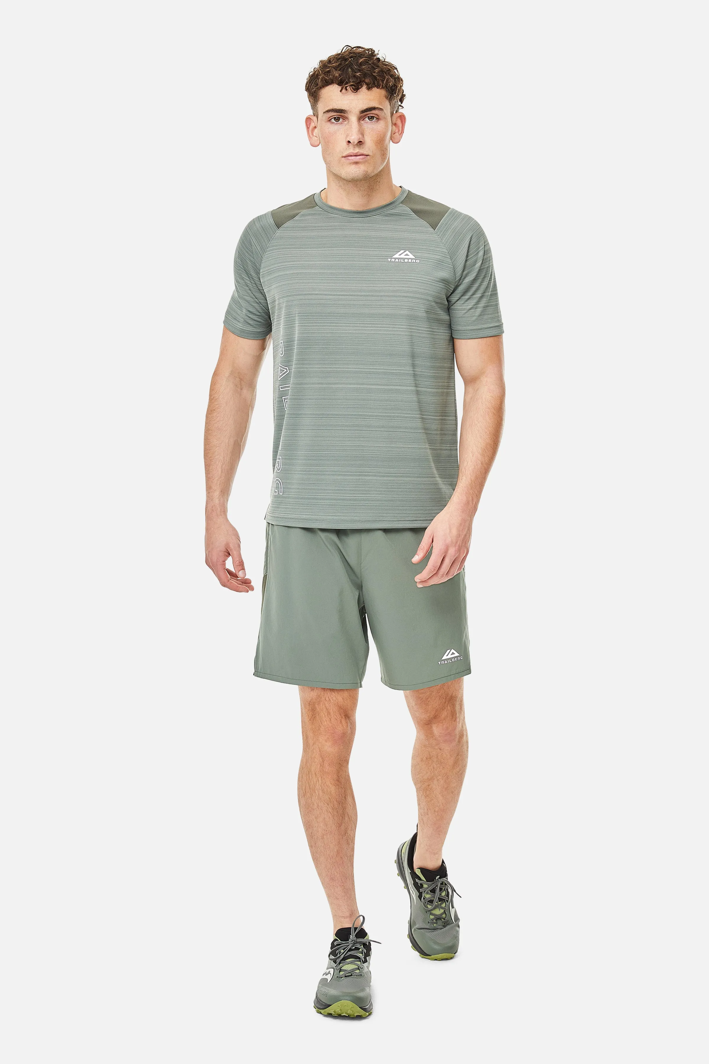 Triathlon SS25 Tee - Pine Dust/Dark Fern sold by Trailberg product image thumbnail 3