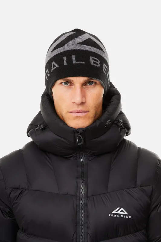 Peak Reversible Beanie - Black/Grey sold by Trailberg