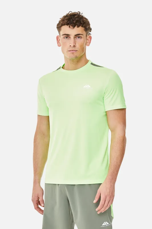 Cloud SS25 Tee - Pine Dust/Neon Lime sold by Trailberg