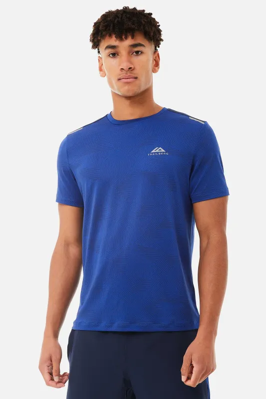 Dimension Tee - Cobalt/Navy sold by Trailberg